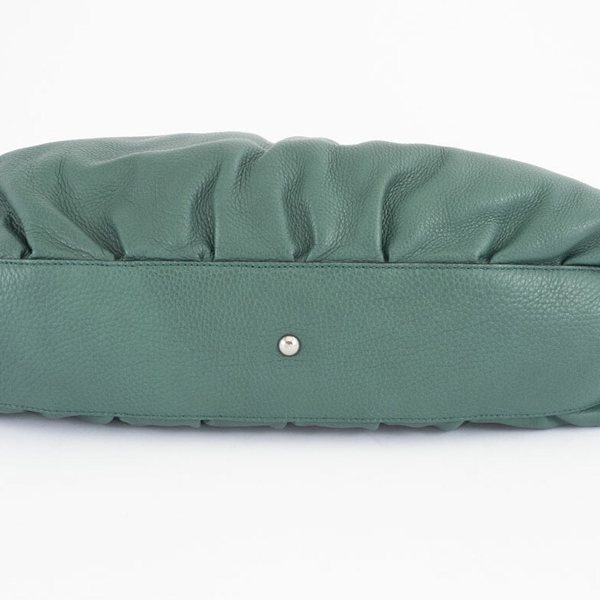Gucci Abbey Green Leather Shoulder Bag Tote Bag