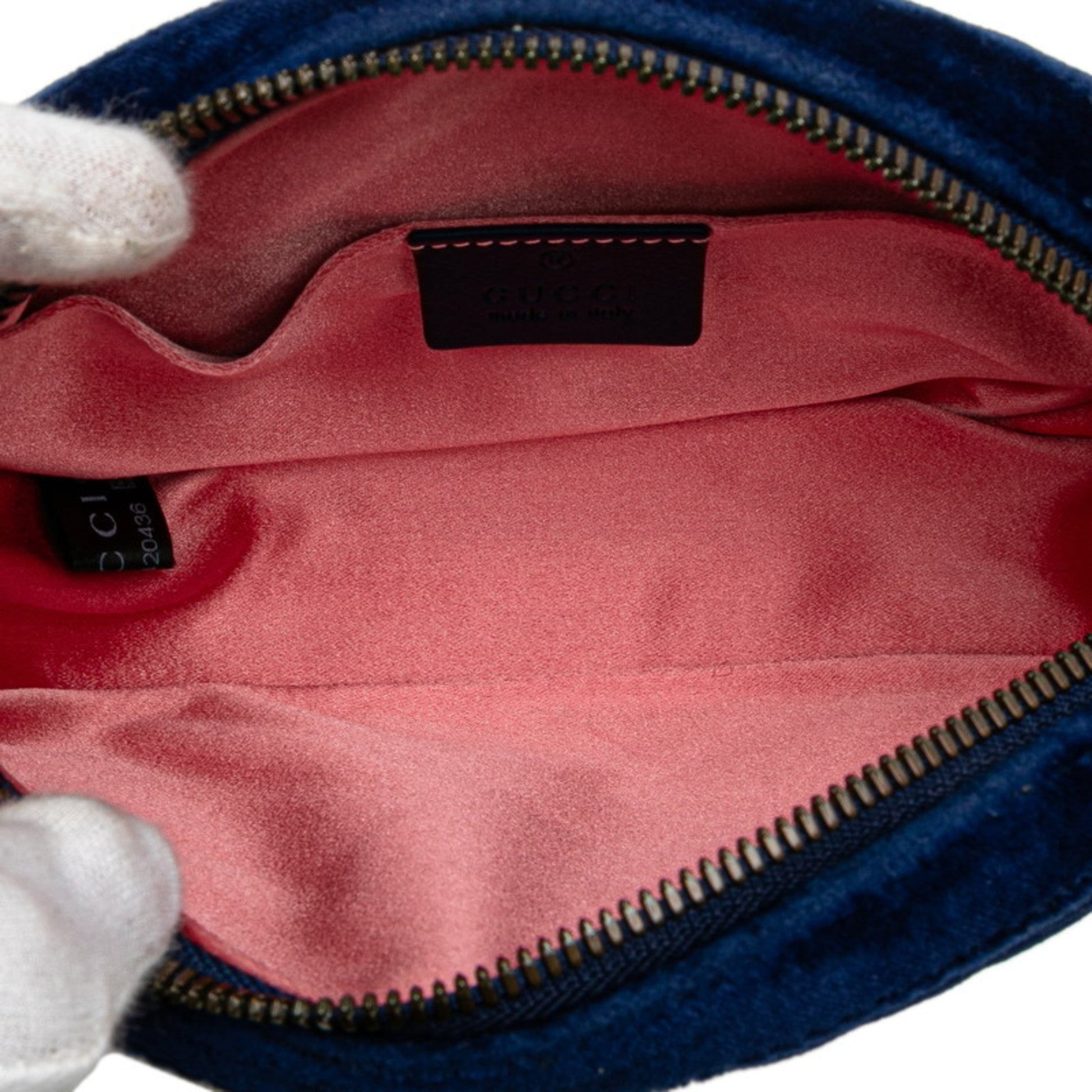 Gucci Gg Marmont Blue Leather Sling Bag