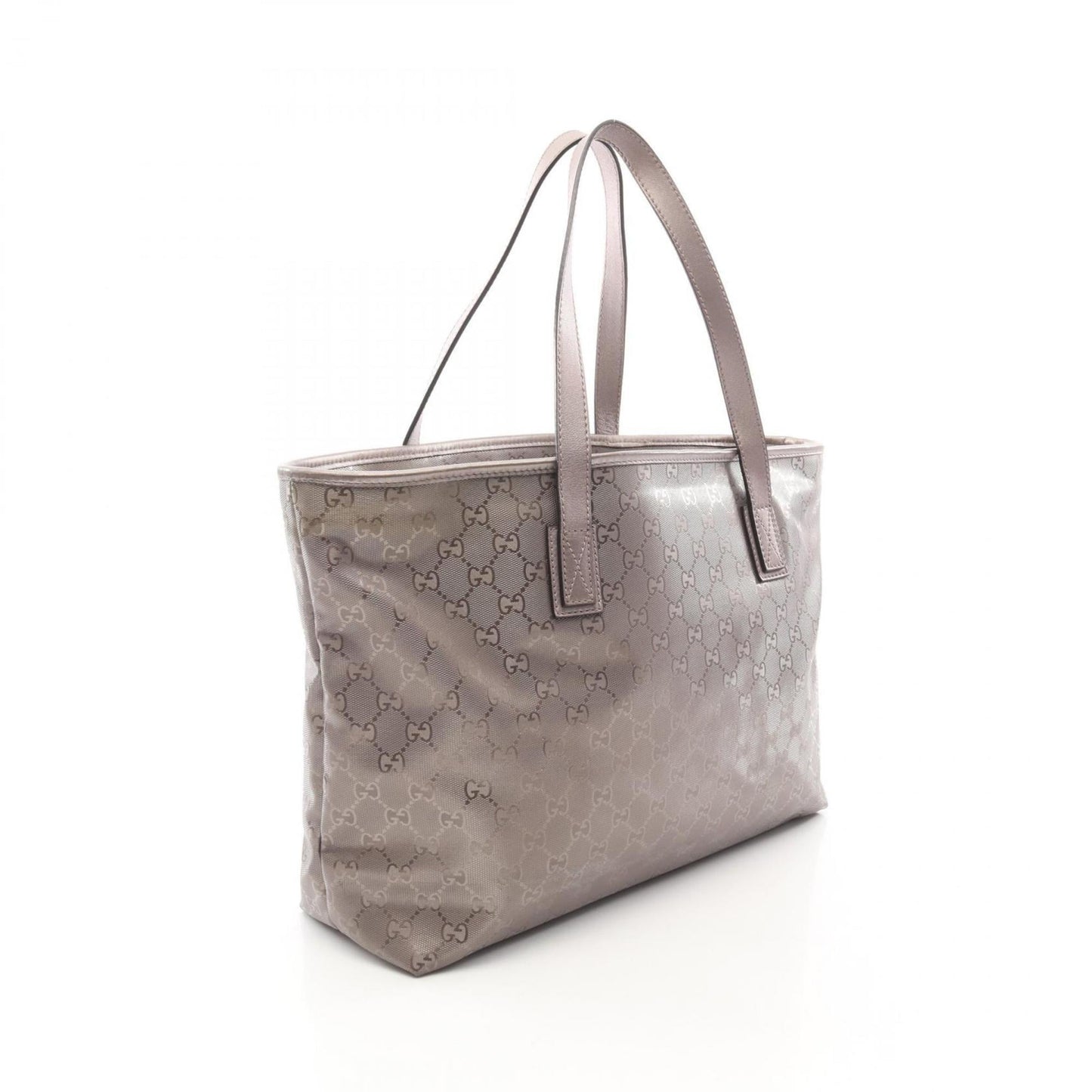 Gucci Gg Imprimé Brown Pvc Coated Canvas Leather Tote Bag