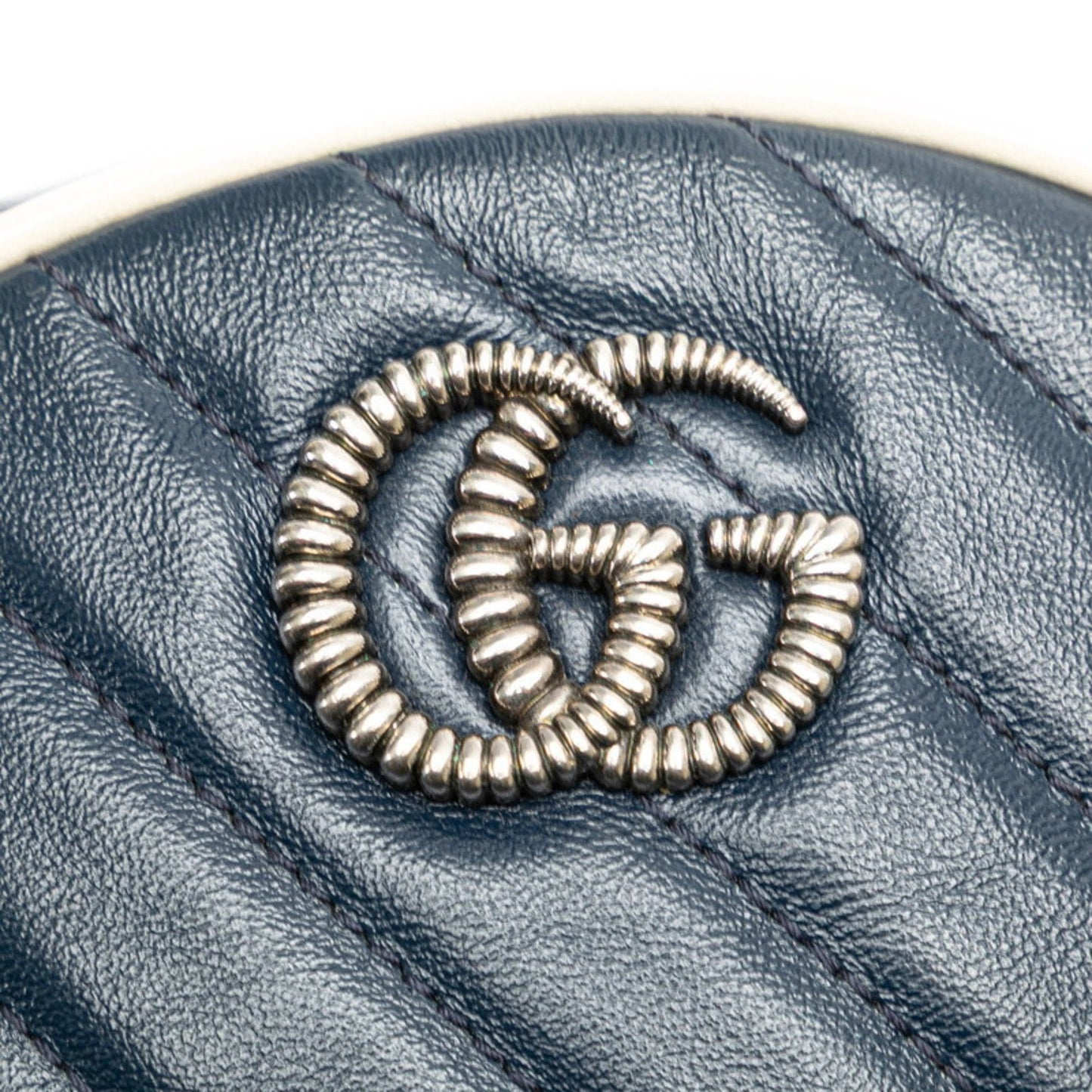 Gucci Navy Leather Shoulder Bag