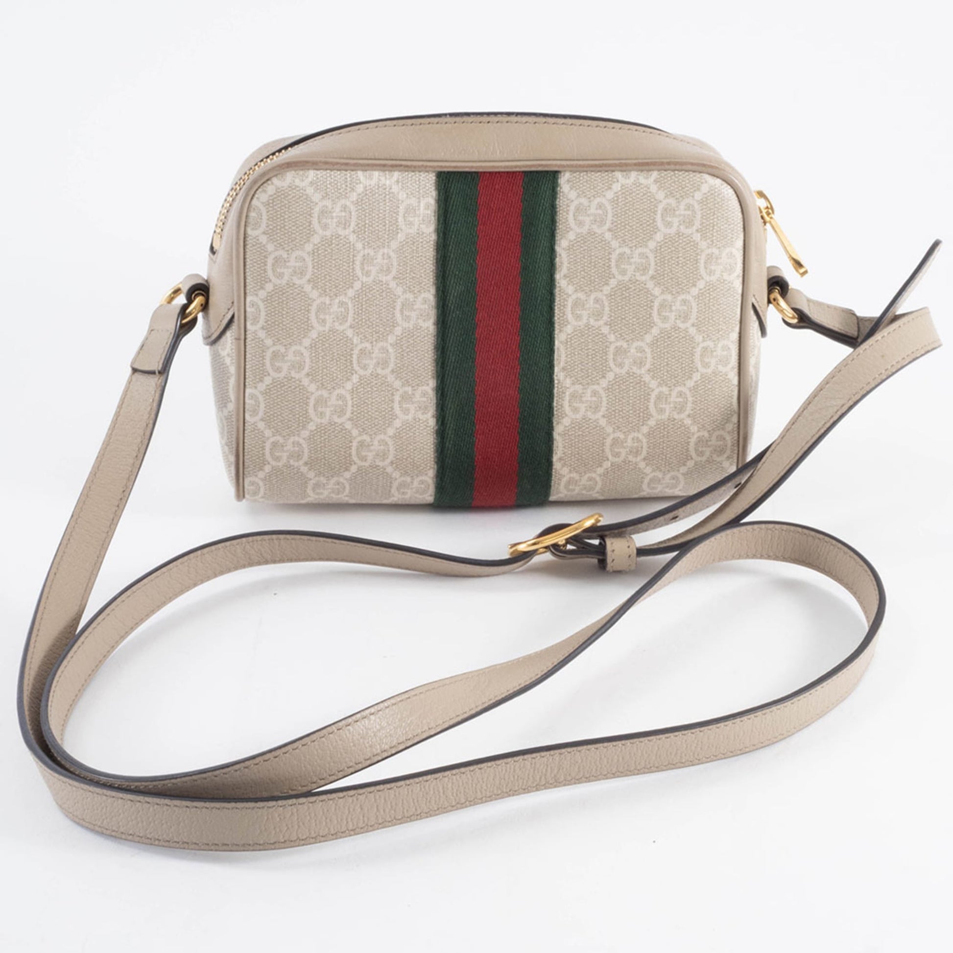 Gucci Beige Gg Supreme Leather Shoulder Bag