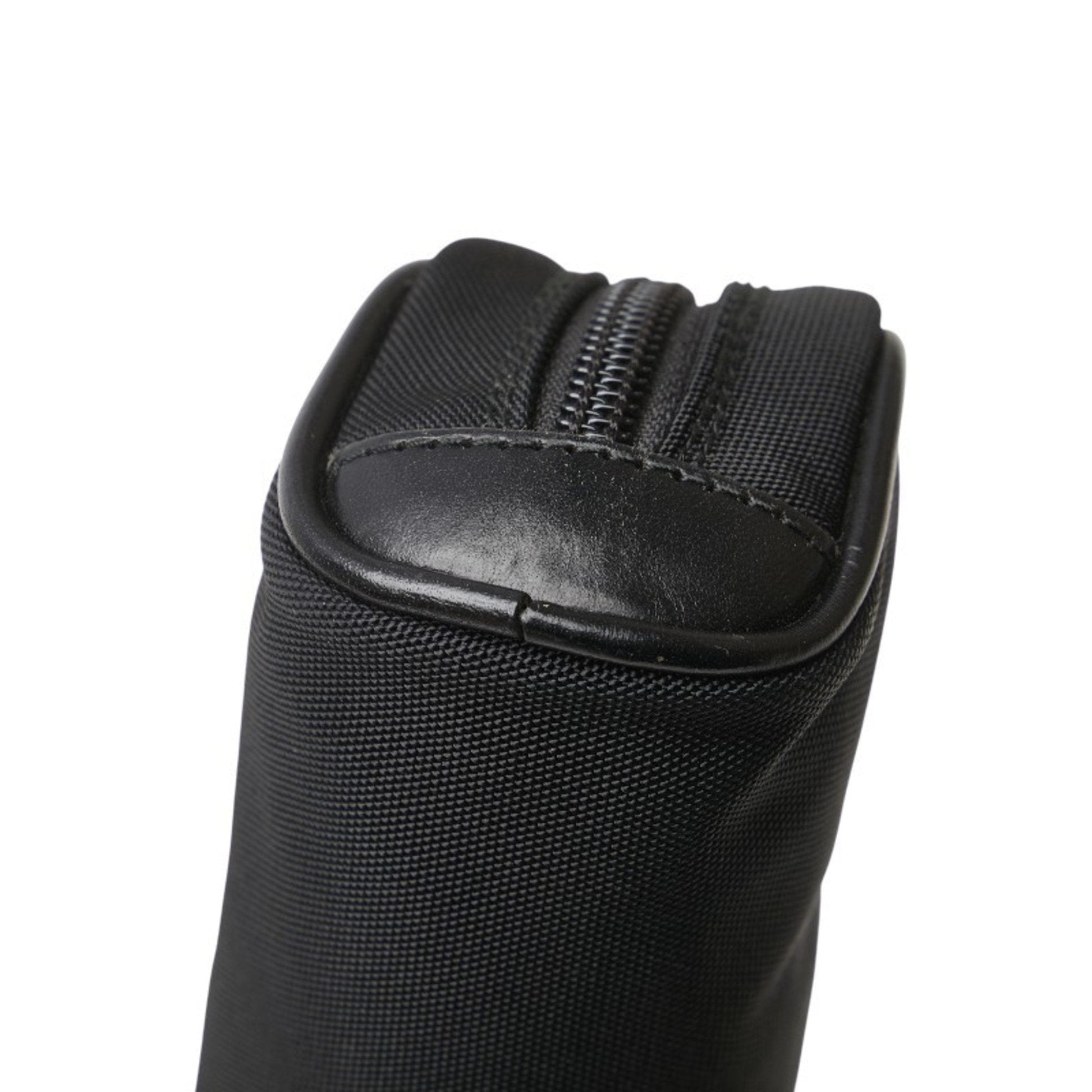 Gucci Black Nylon Leather Pouch