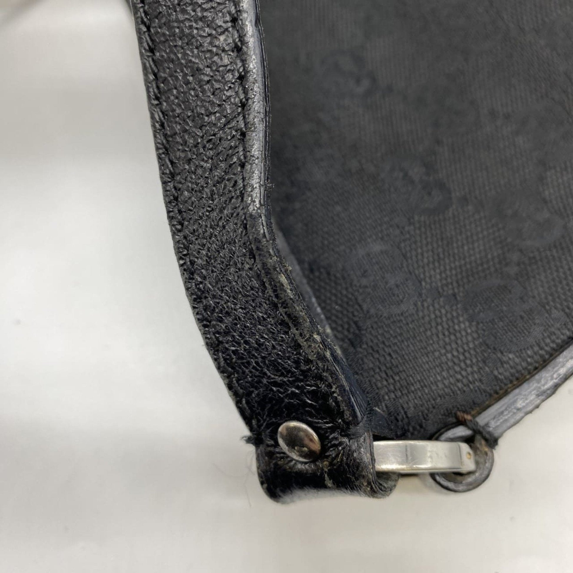 Gucci Black Gg Canvas Shoulder Bag