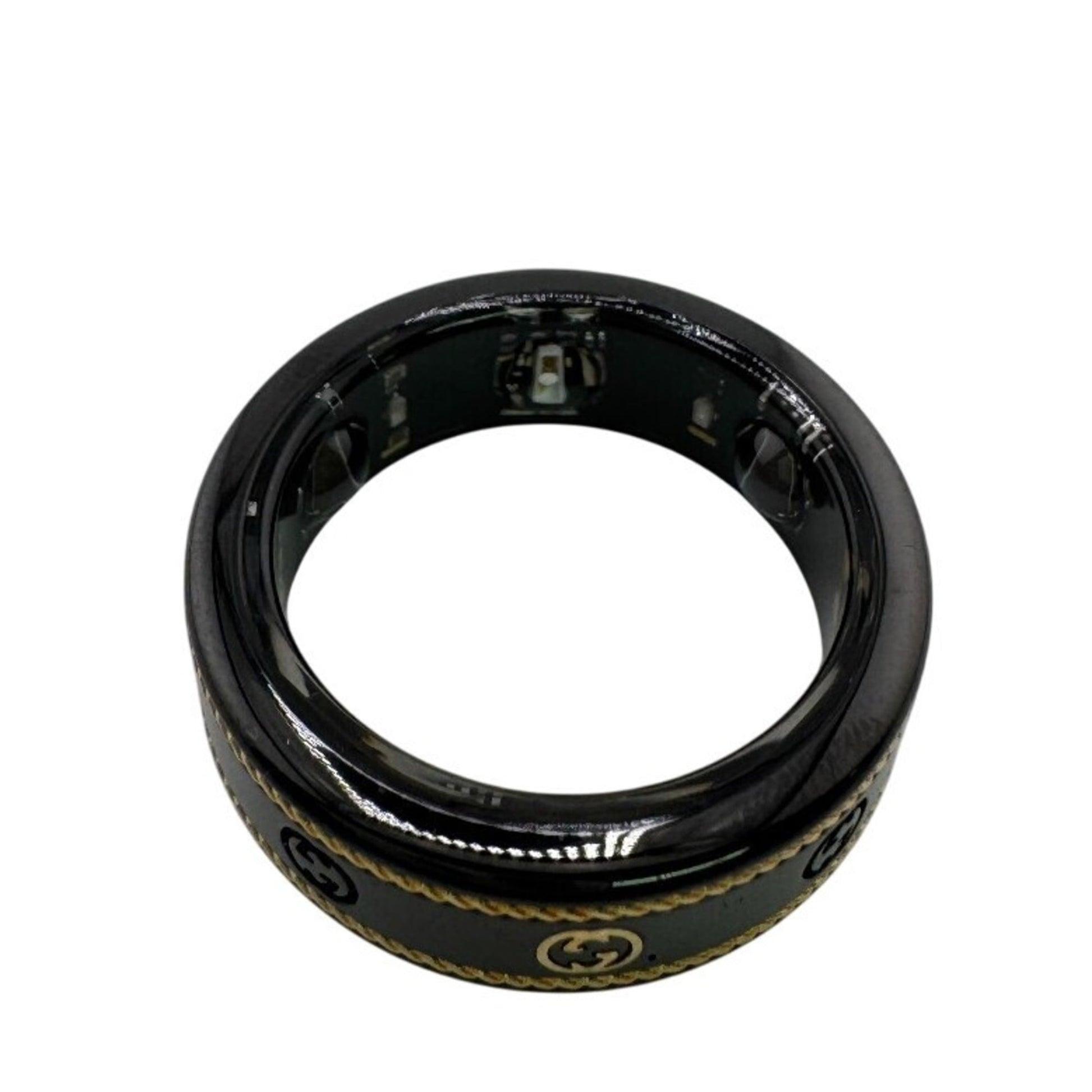 Gucci Gold Black Titanium Band Ring