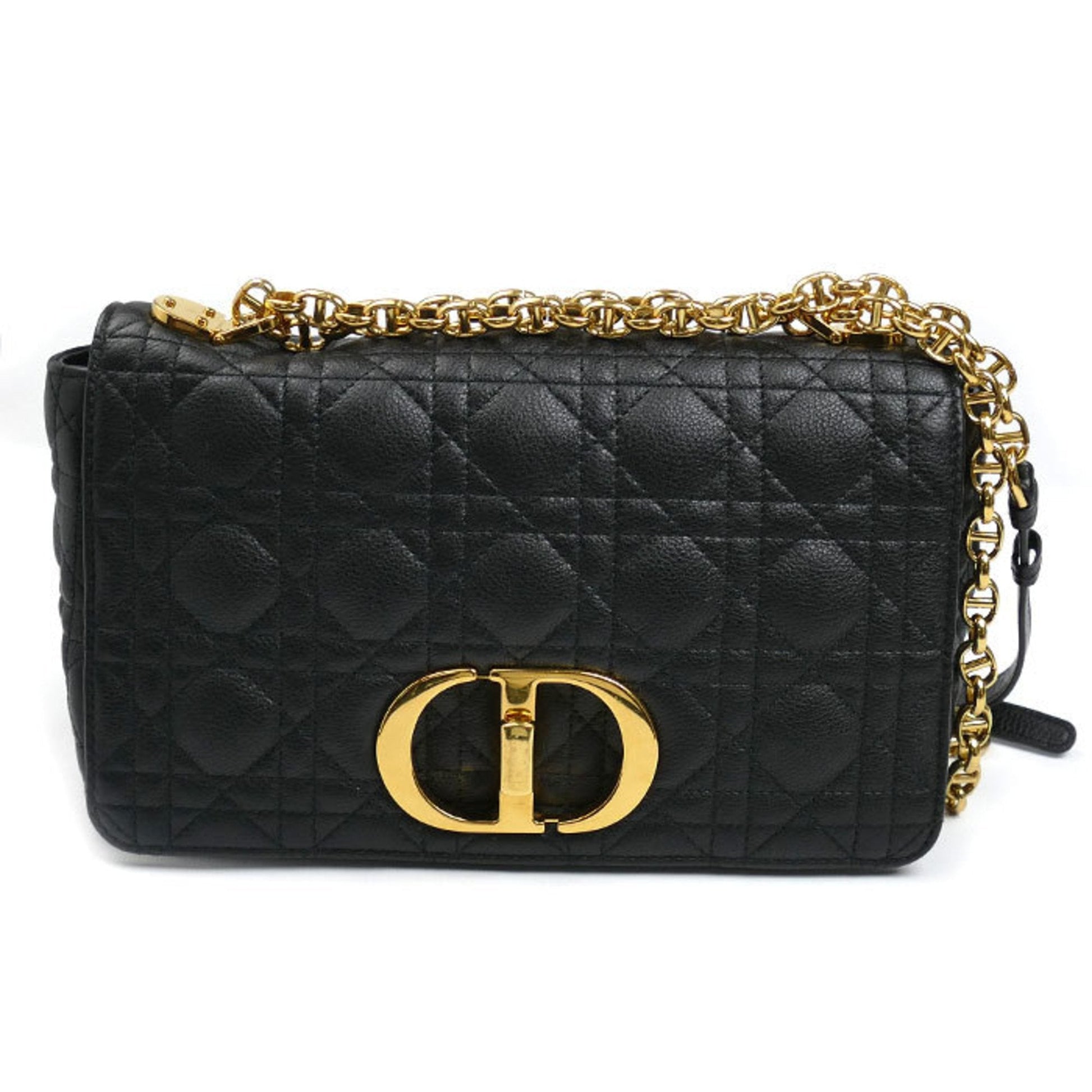 Dior Handbag Christian Shoulder Bag 12 Leather Black