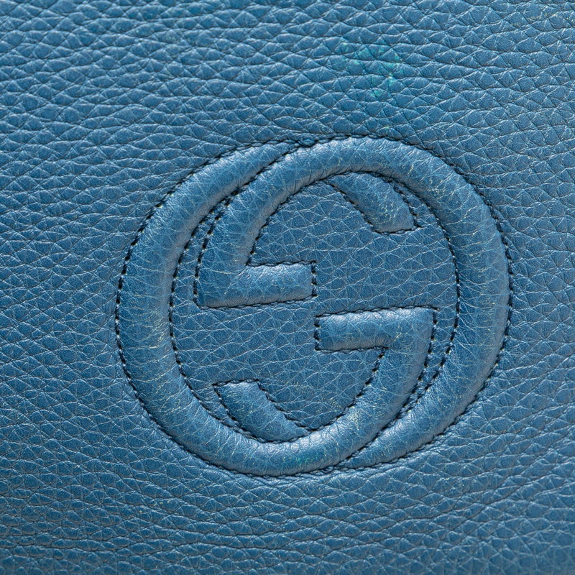 Gucci Blue Leather Shoulder Bag