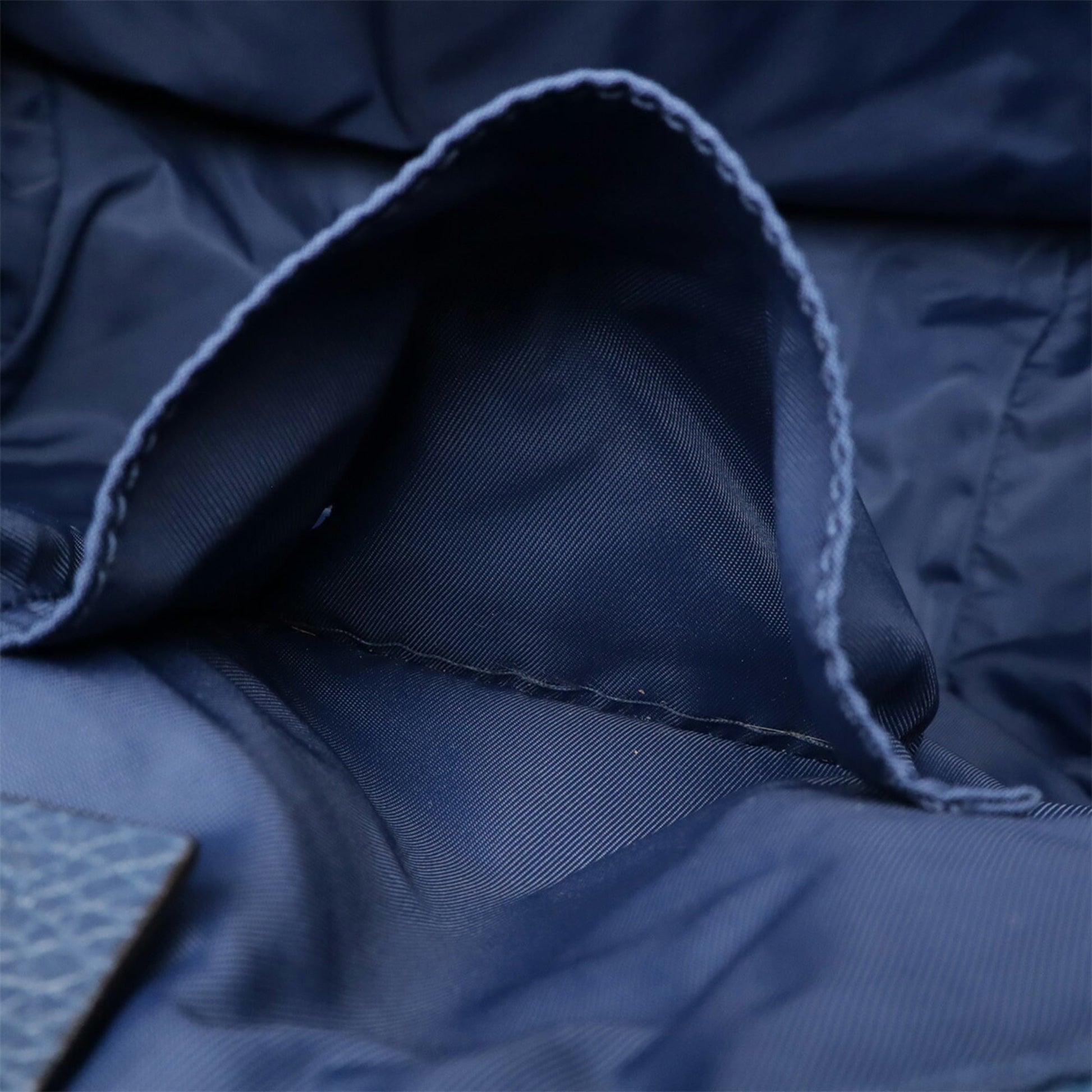 Gucci Navy Nylon Leather Backpack