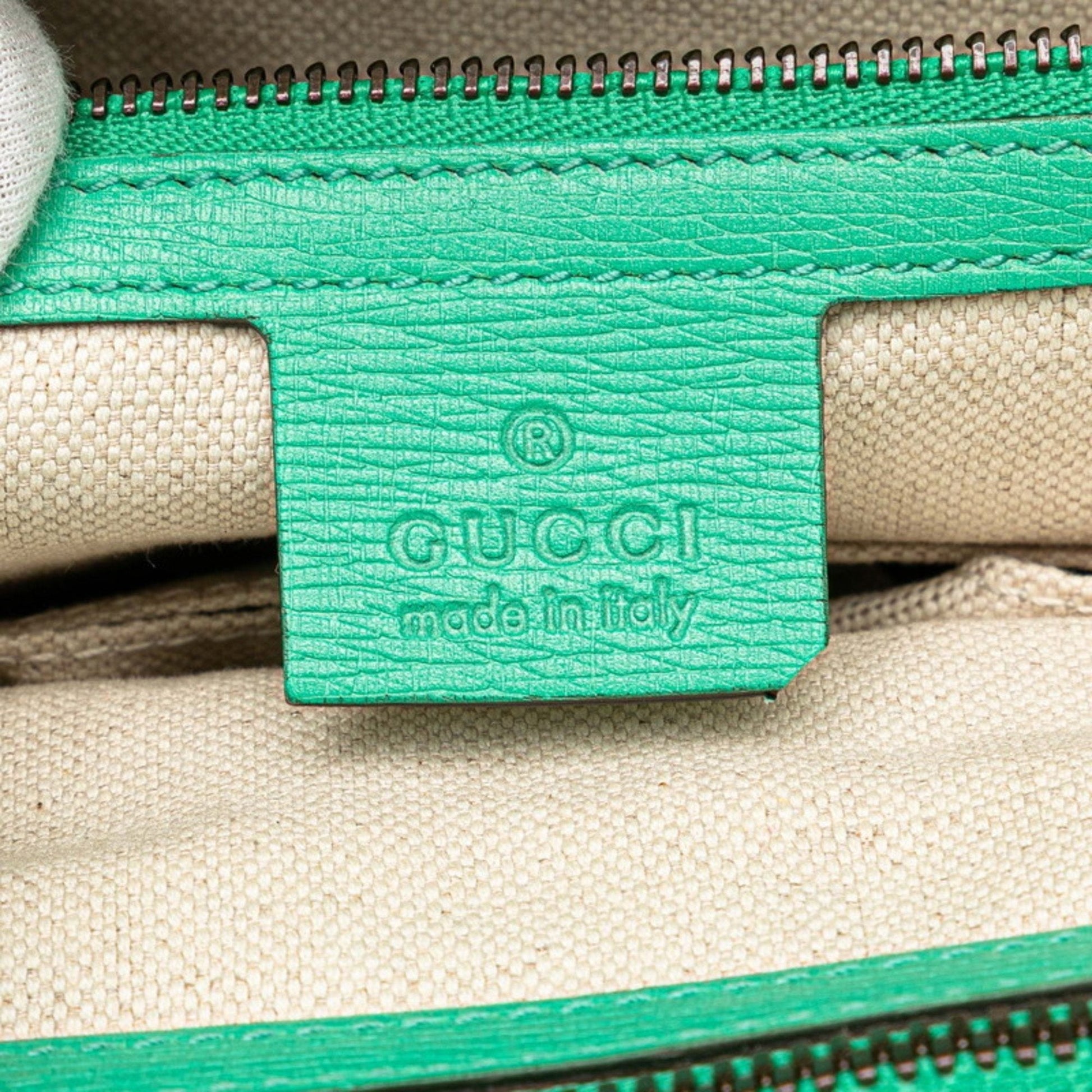 Gucci Green Leather Handbag Shoulder Bag