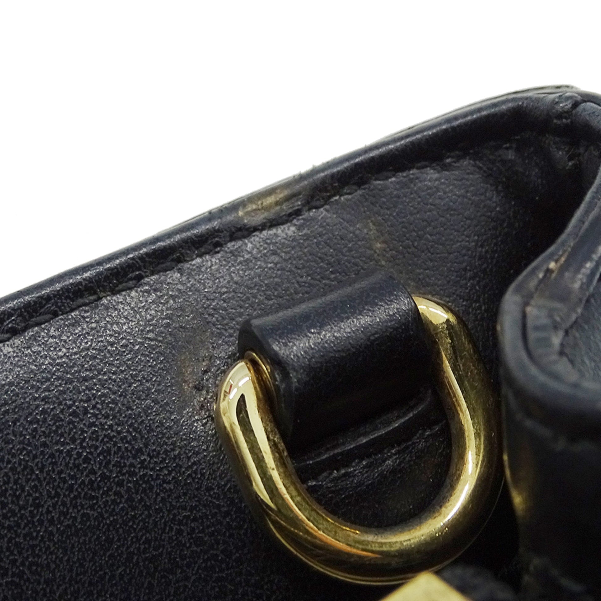 Gucci Black Leather Handbag Shoulder Bag
