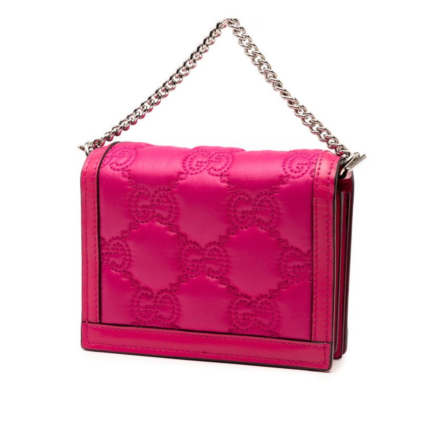 Gucci Pink Nylon Leather Handbag Shoulder Bag