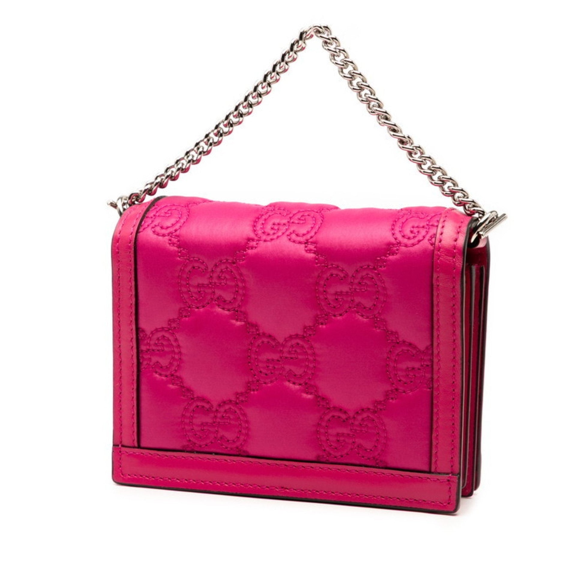 Gucci Pink Nylon Leather Handbag Shoulder Bag