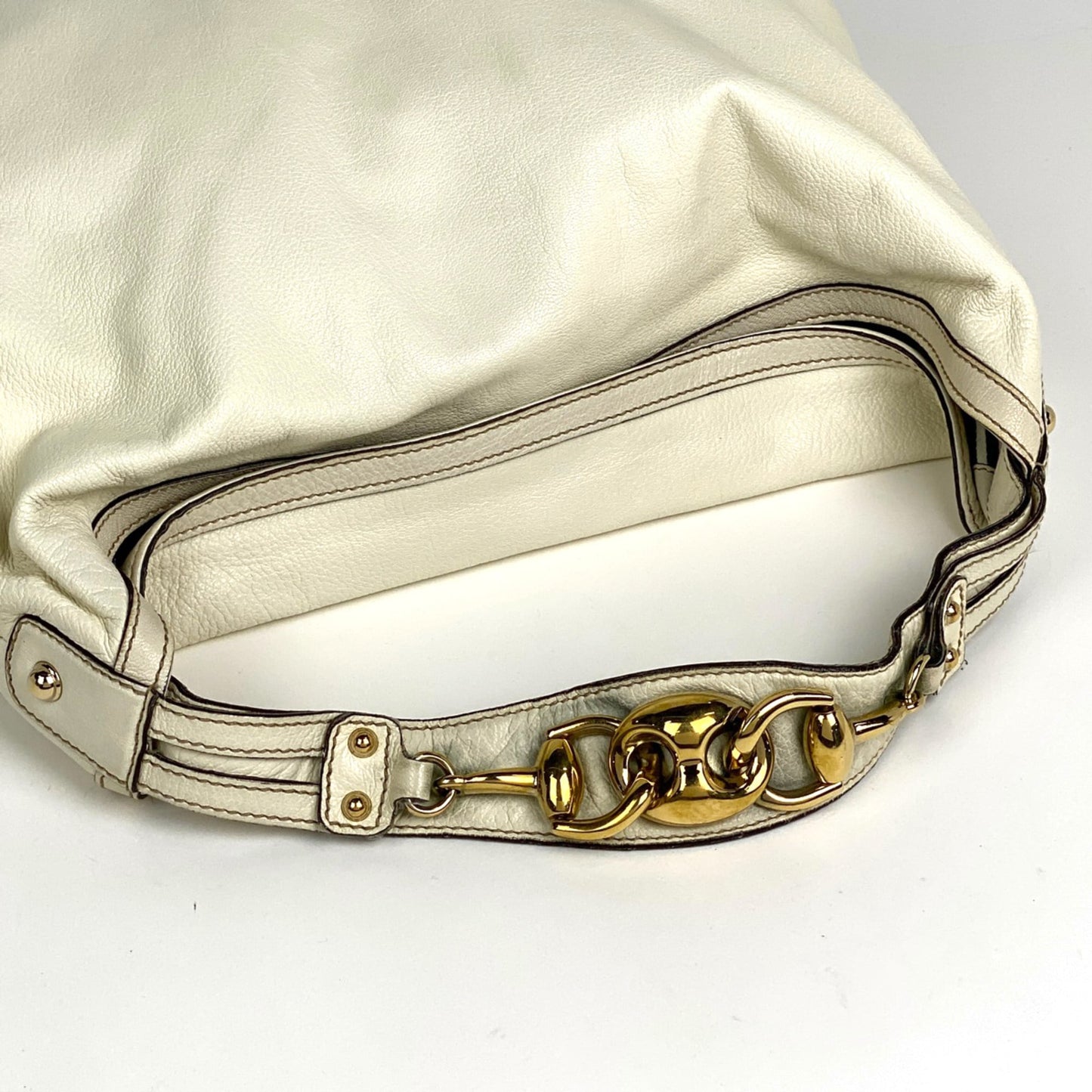 Gucci Ivory Leather Handbag Shoulder Bag
