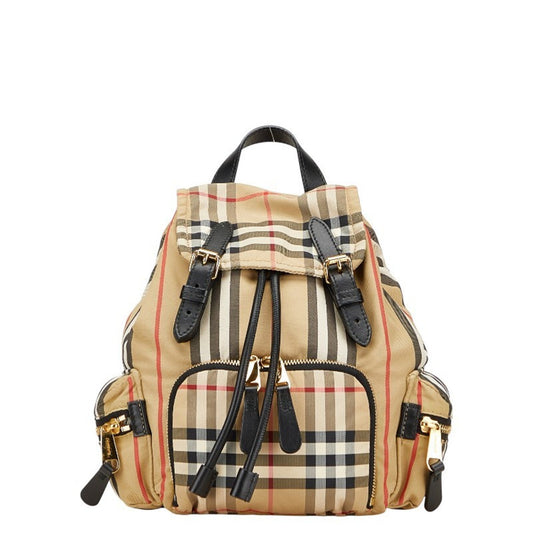 Burberry Backpack Nylon Black Beige