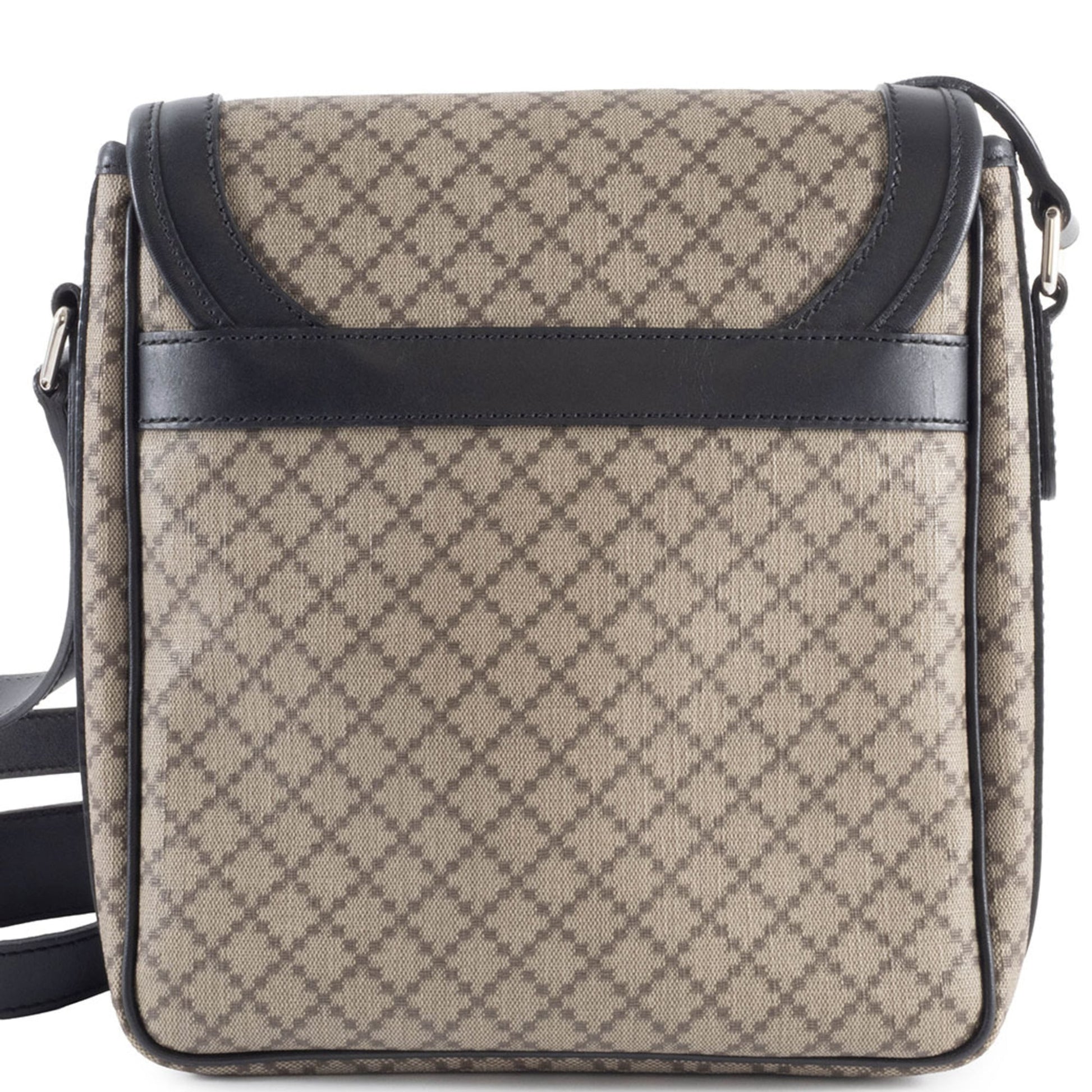Gucci Beige Black Pvc Leather Shoulder Bag