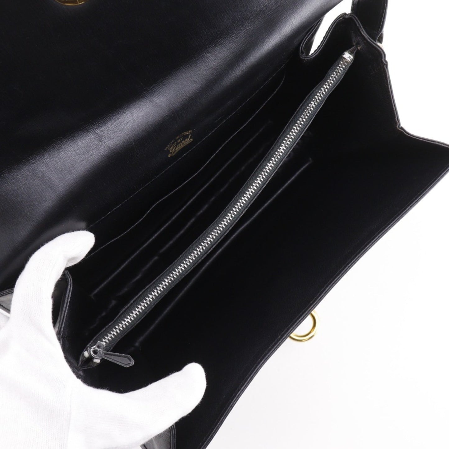 Gucci Black Leather Shoulder Bag