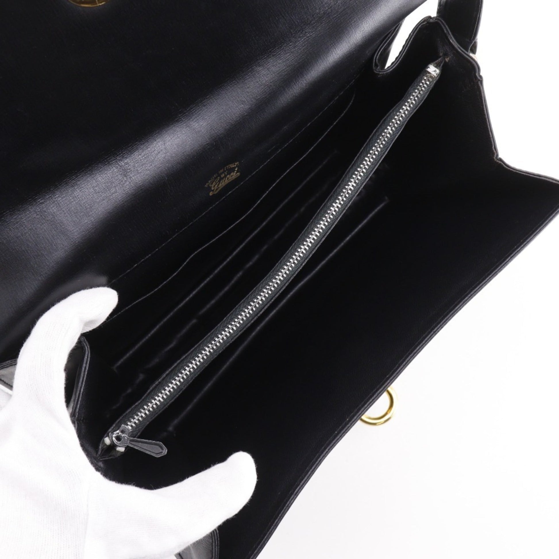 Gucci Black Leather Shoulder Bag