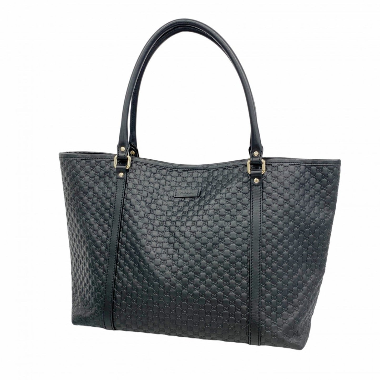Gucci Black Leather Tote Bag