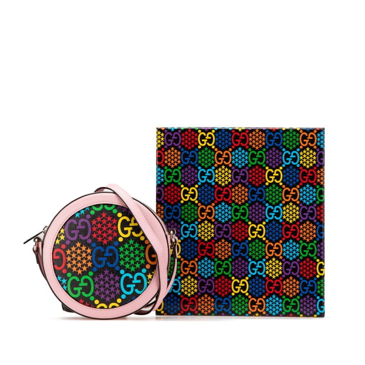 Gucci Multi-Color Pink Pvc Leather Shoulder Bag