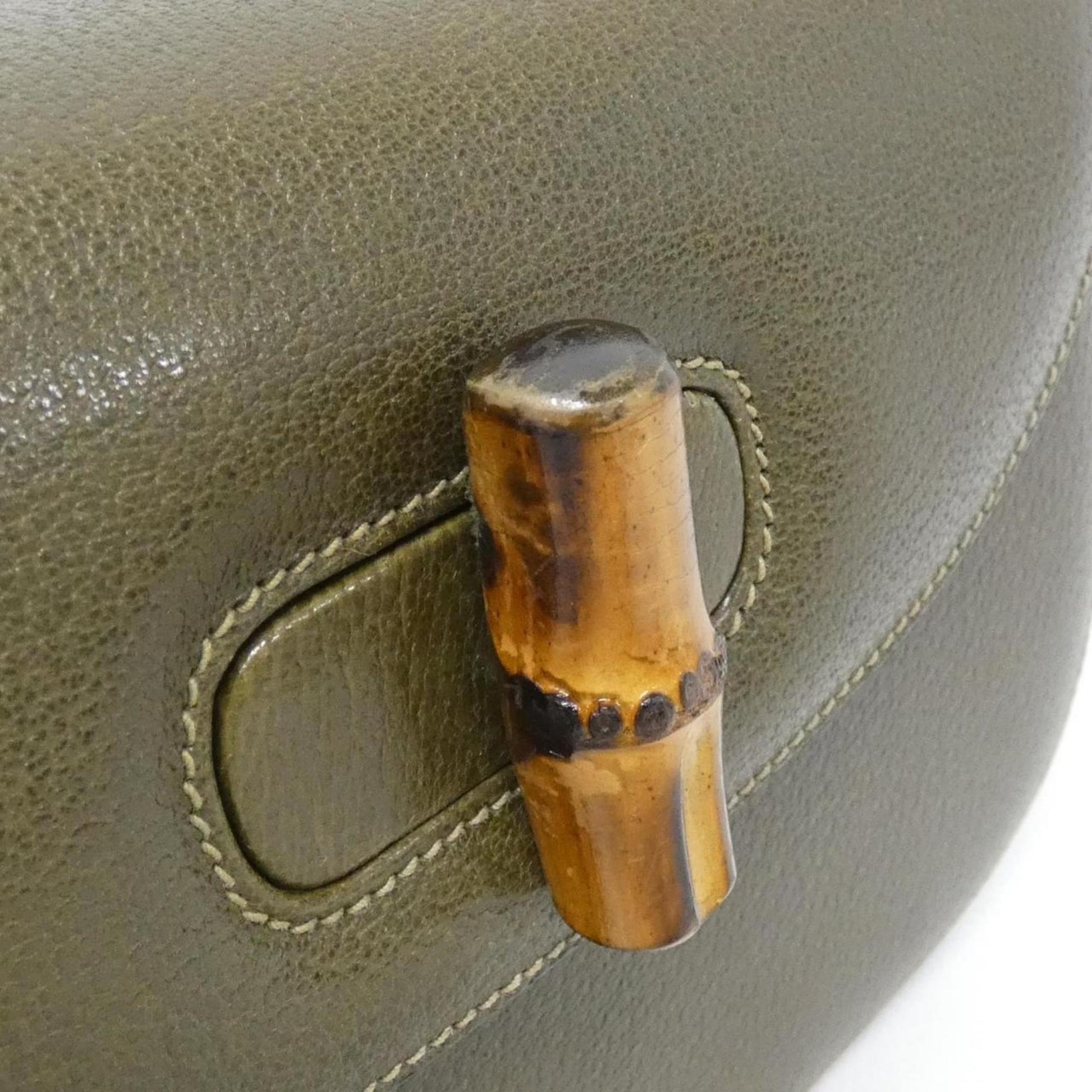 Gucci Khaki Leather Handbag