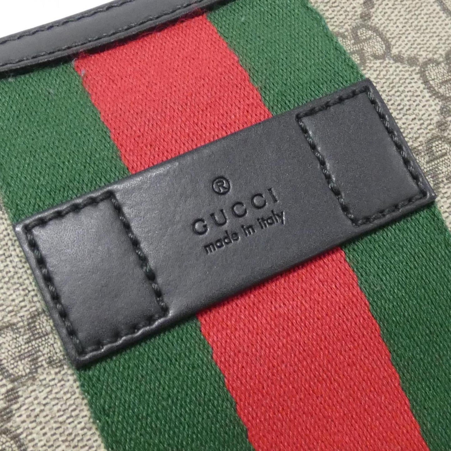 Gucci Beige Black Gg Supreme Shoulder Bag