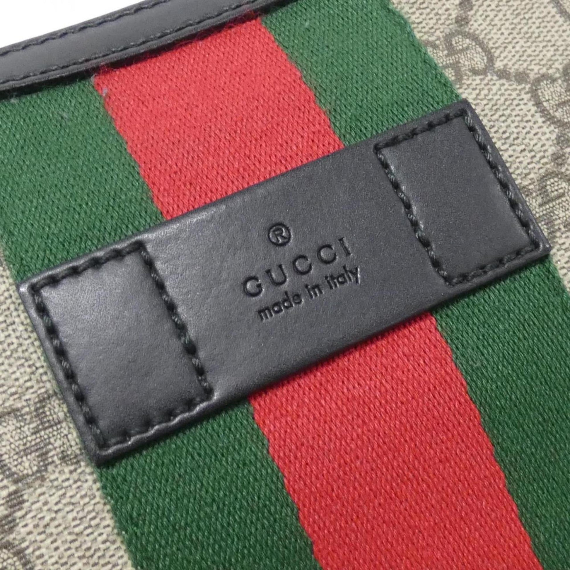Gucci Beige Black Gg Supreme Shoulder Bag