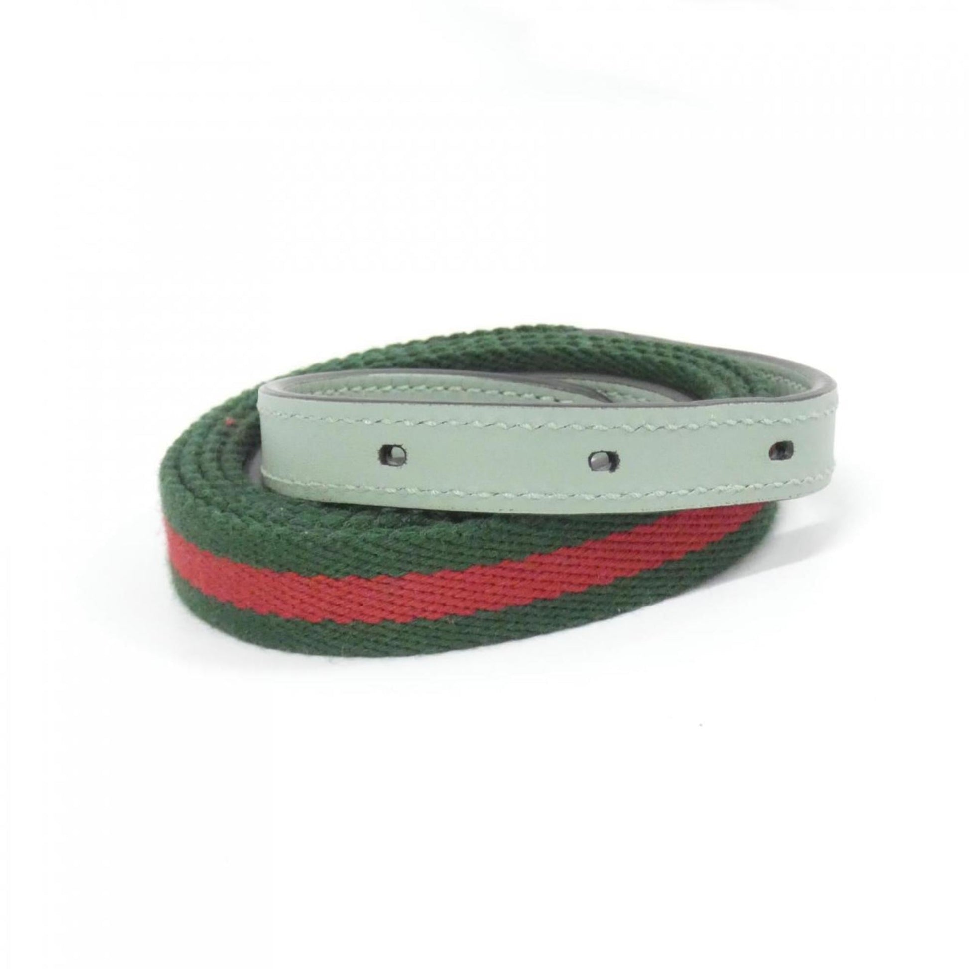 Gucci Green Light Green Coated Canvas Leather Shoulder Bag