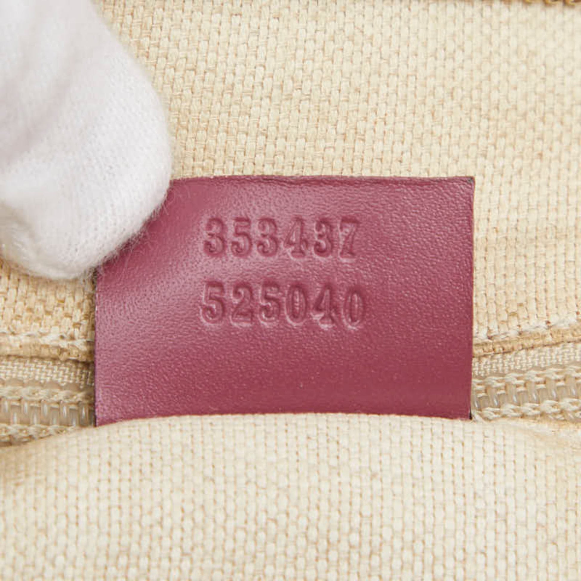 Gucci Green Canvas Leather Shoulder Bag Tote Bag