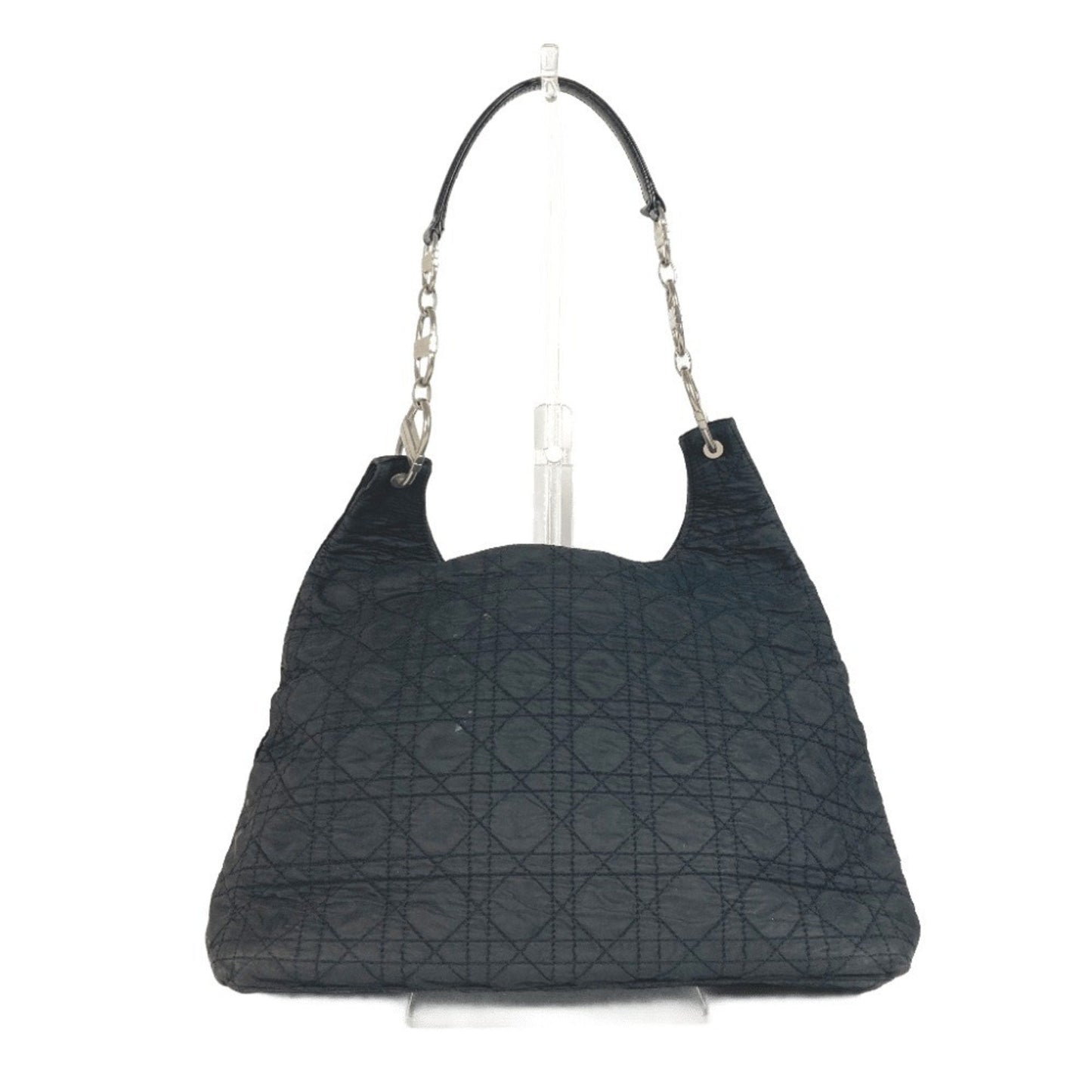 Dior Handbag Christian Color Shoulder Bag Nylon Black Red