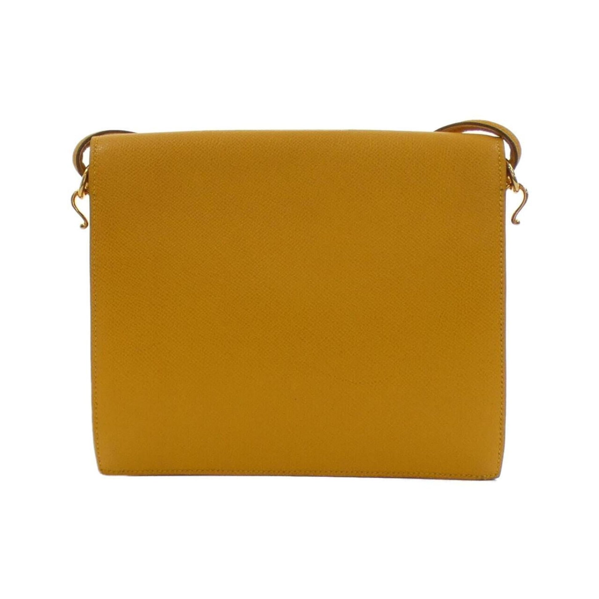 Hermes Jaune Courchevel Shoulder Bag Leather