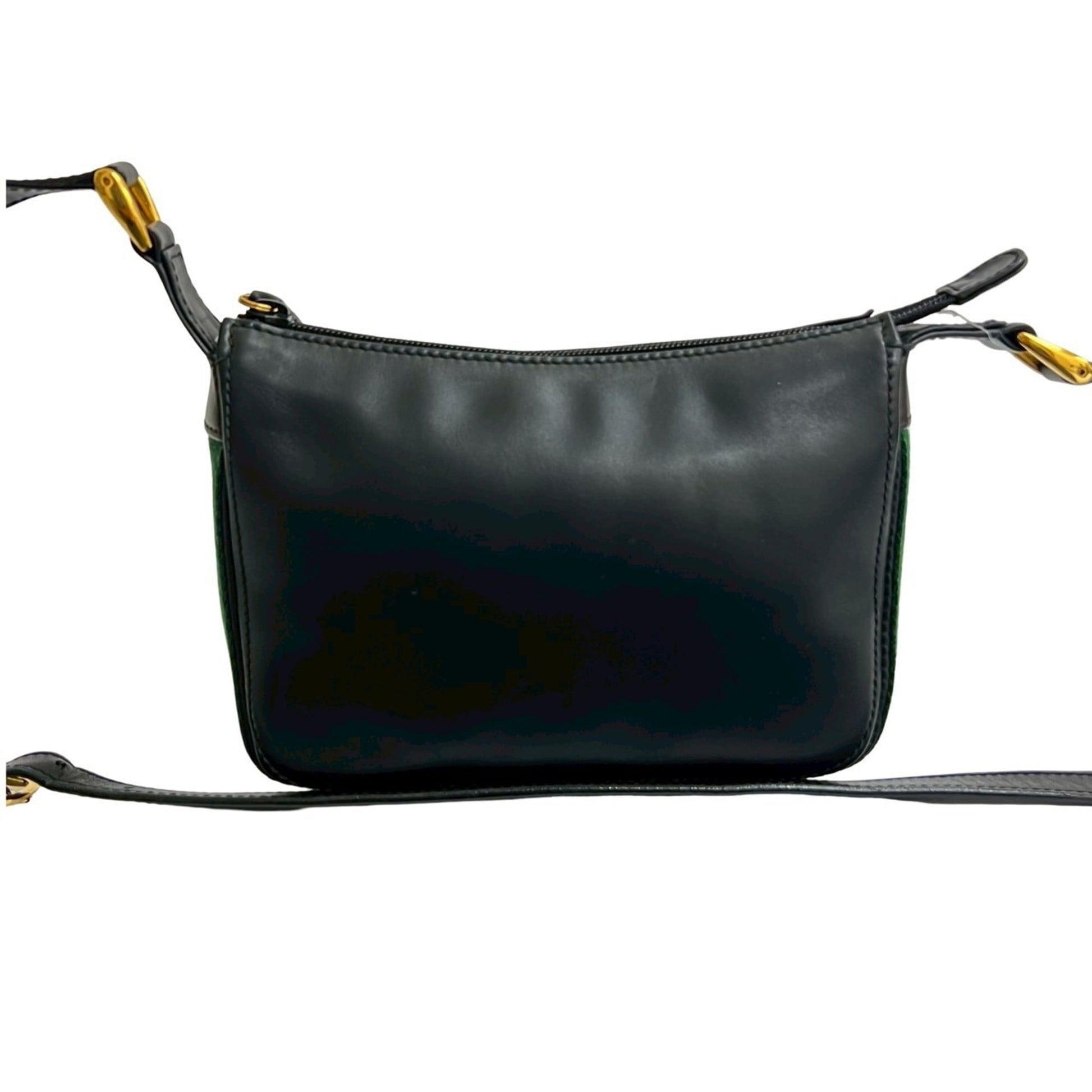 Gucci Black Green Red Color Leather Pochette Shoulder Bag