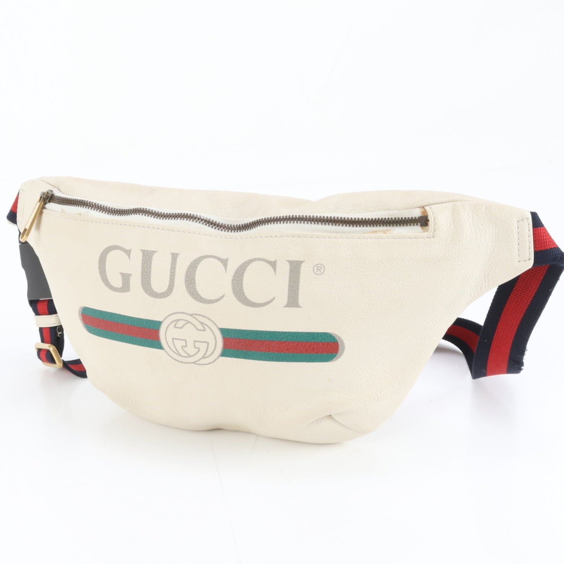Gucci Beige Leather Pouch Sling Bag