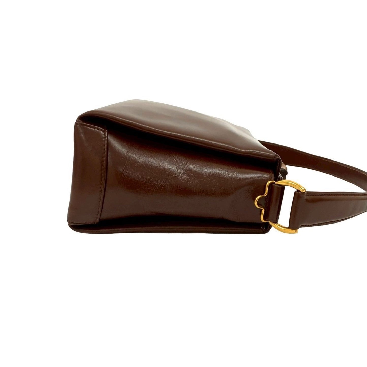 Gucci Brown Bamboo Leather Handbag Shoulder Bag