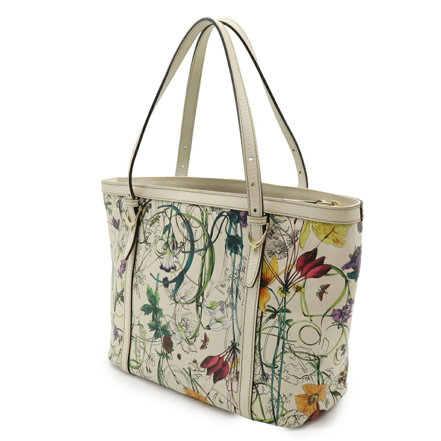Gucci White Leather Shoulder Bag Tote Bag