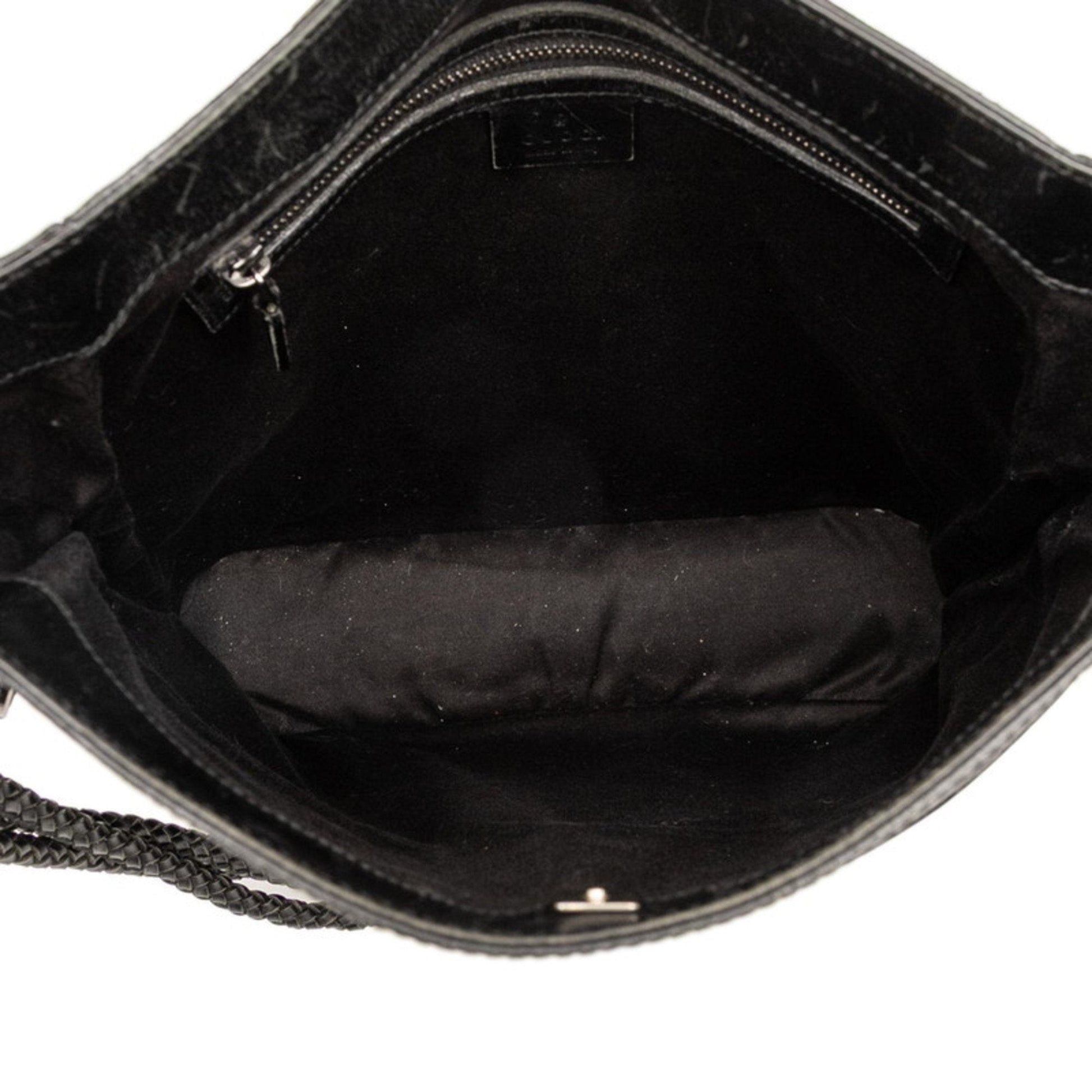 Gucci Black Canvas Leather Shoulder Bag