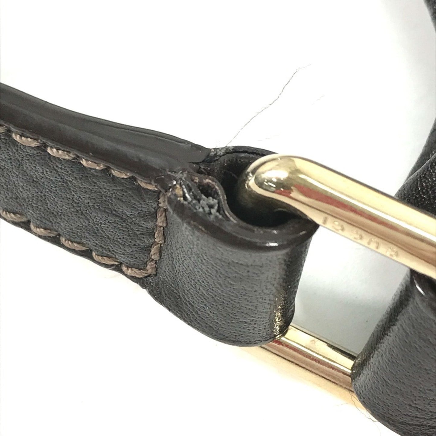 Gucci Dark Brown Leather Pochette Shoulder Bag