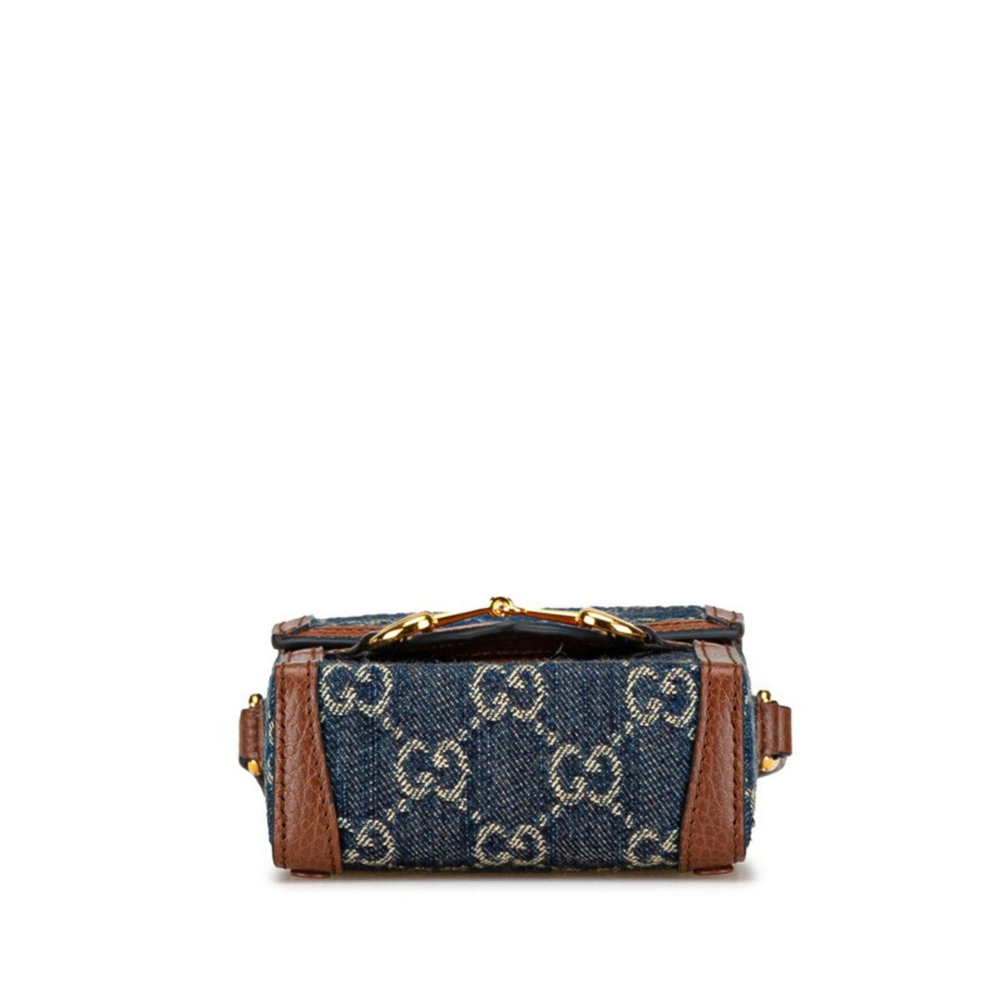Gucci Brown Canvas Leather Shoulder Bag