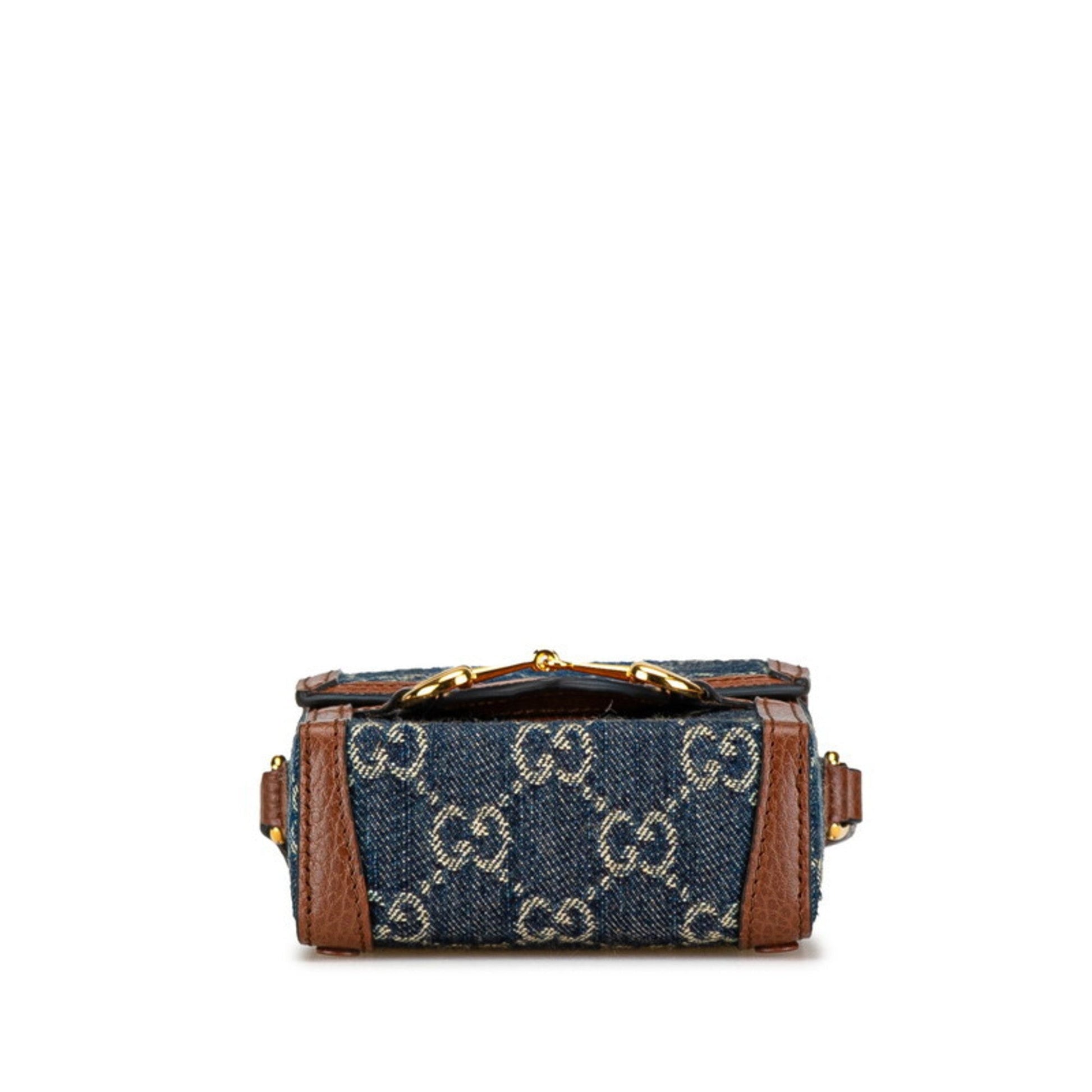 Gucci Brown Canvas Leather Shoulder Bag