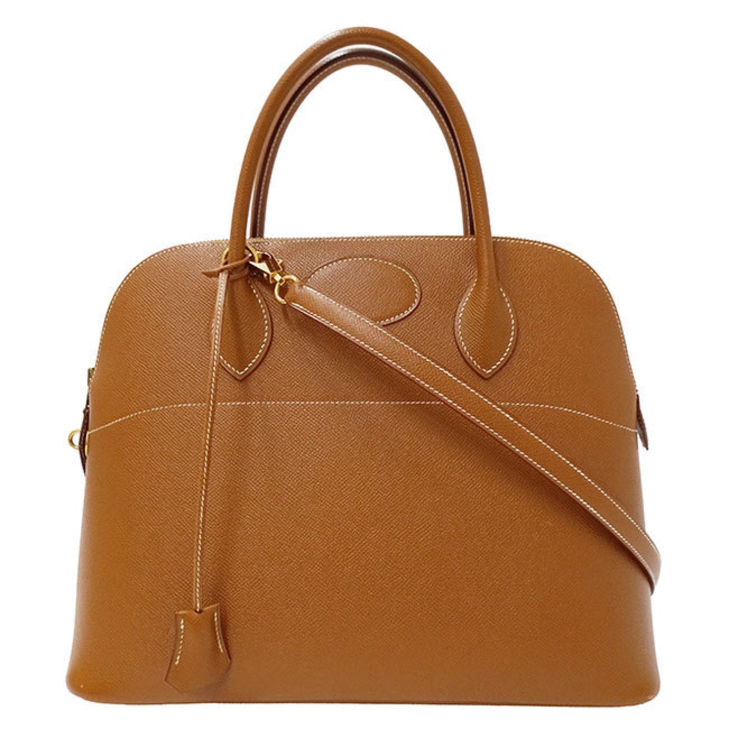 Hermes Courchevel Handbag Shoulder Bag Leather Brown