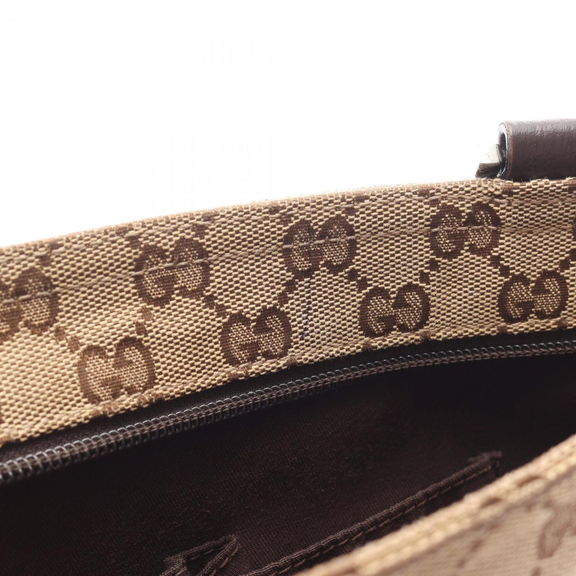 Gucci Beige Brown Multi-Color Gg Canvas Leather Shoulder Bag
