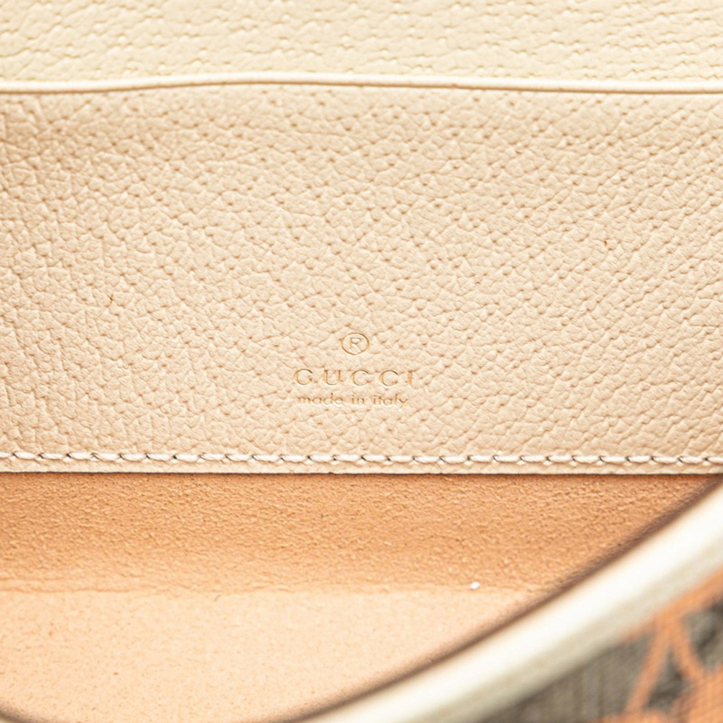 Gucci Padlock Beige Pvc Leather Handbag Shoulder Bag