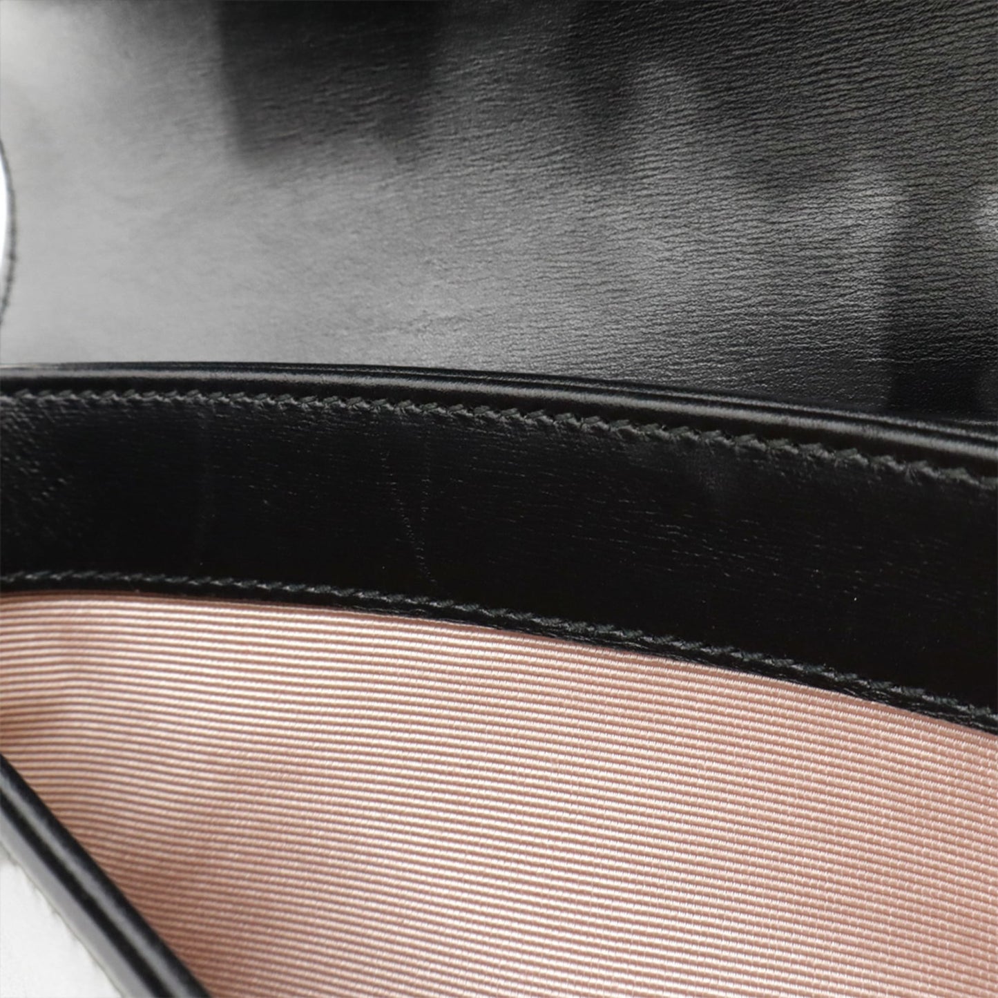 Gucci Gg Marmont Black Leather Pochette Shoulder Bag
