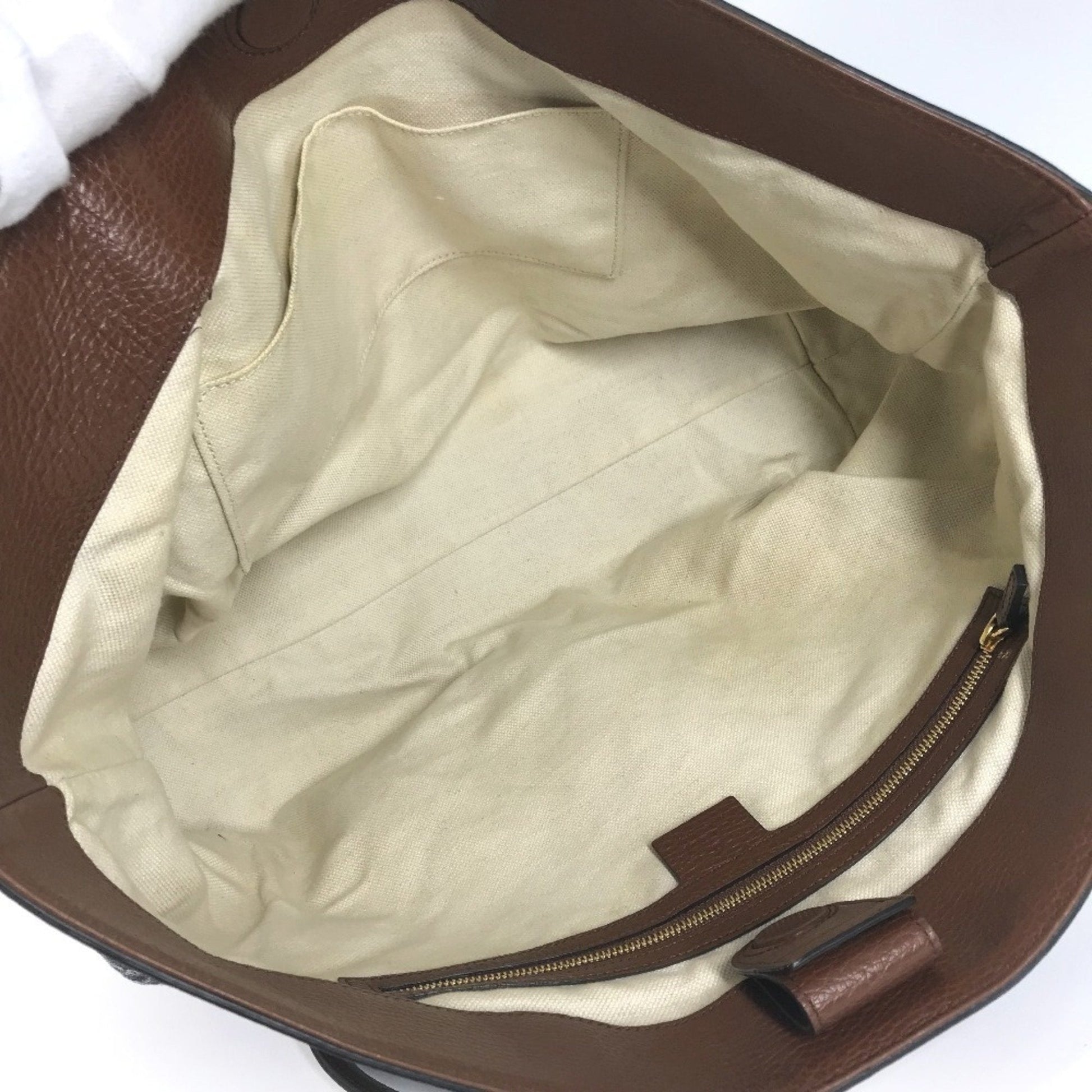 Gucci Blue Brown Denim Leather Shoulder Bag Tote Bag