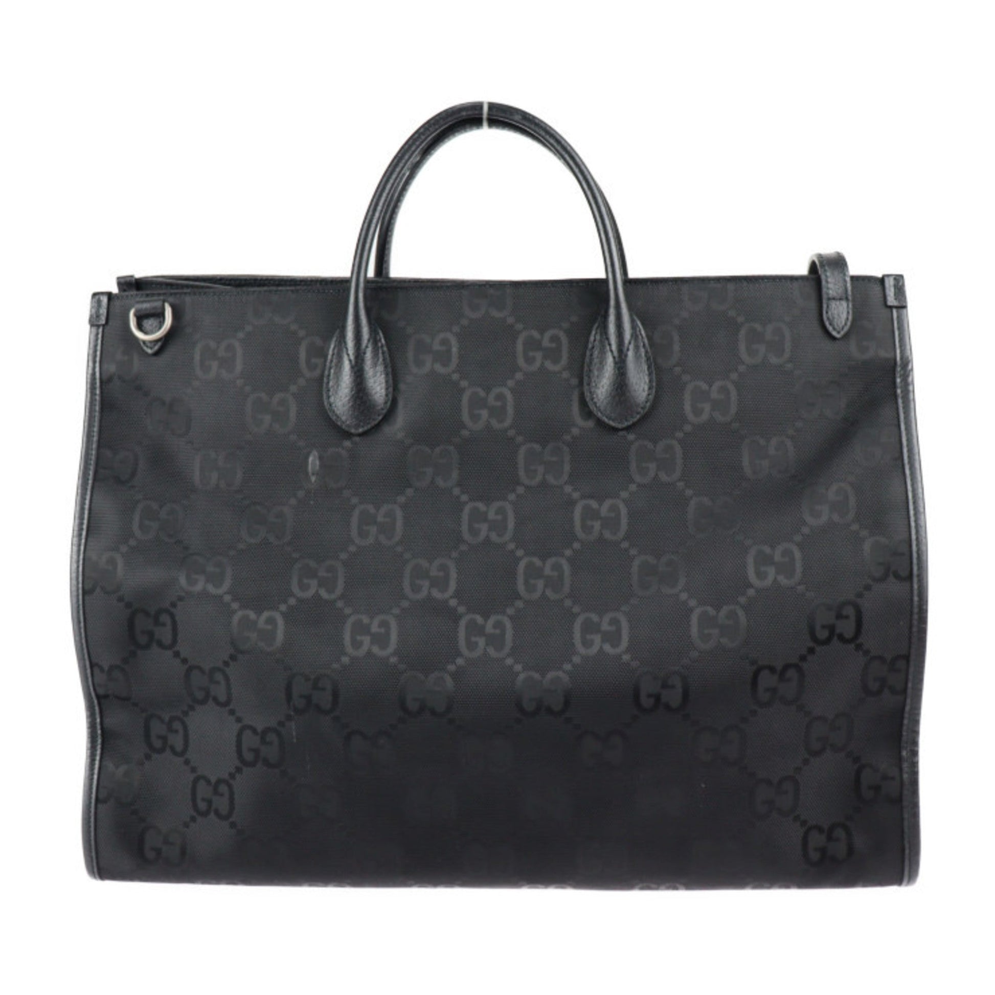 Gucci Black Nylon Leather Handbag Shoulder Bag