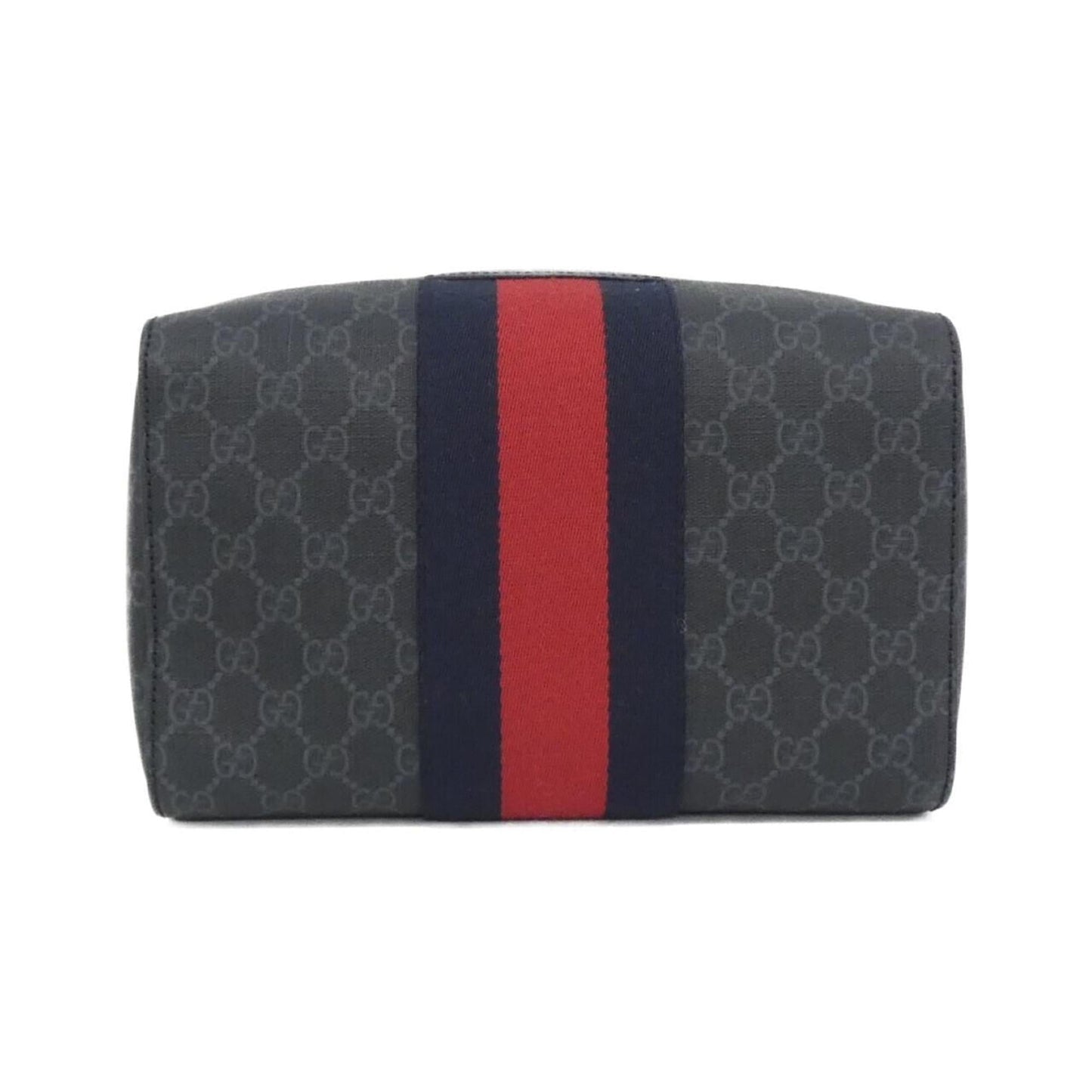 Gucci Black Gray Gg Supreme Canvas Clutch Bag Pouch