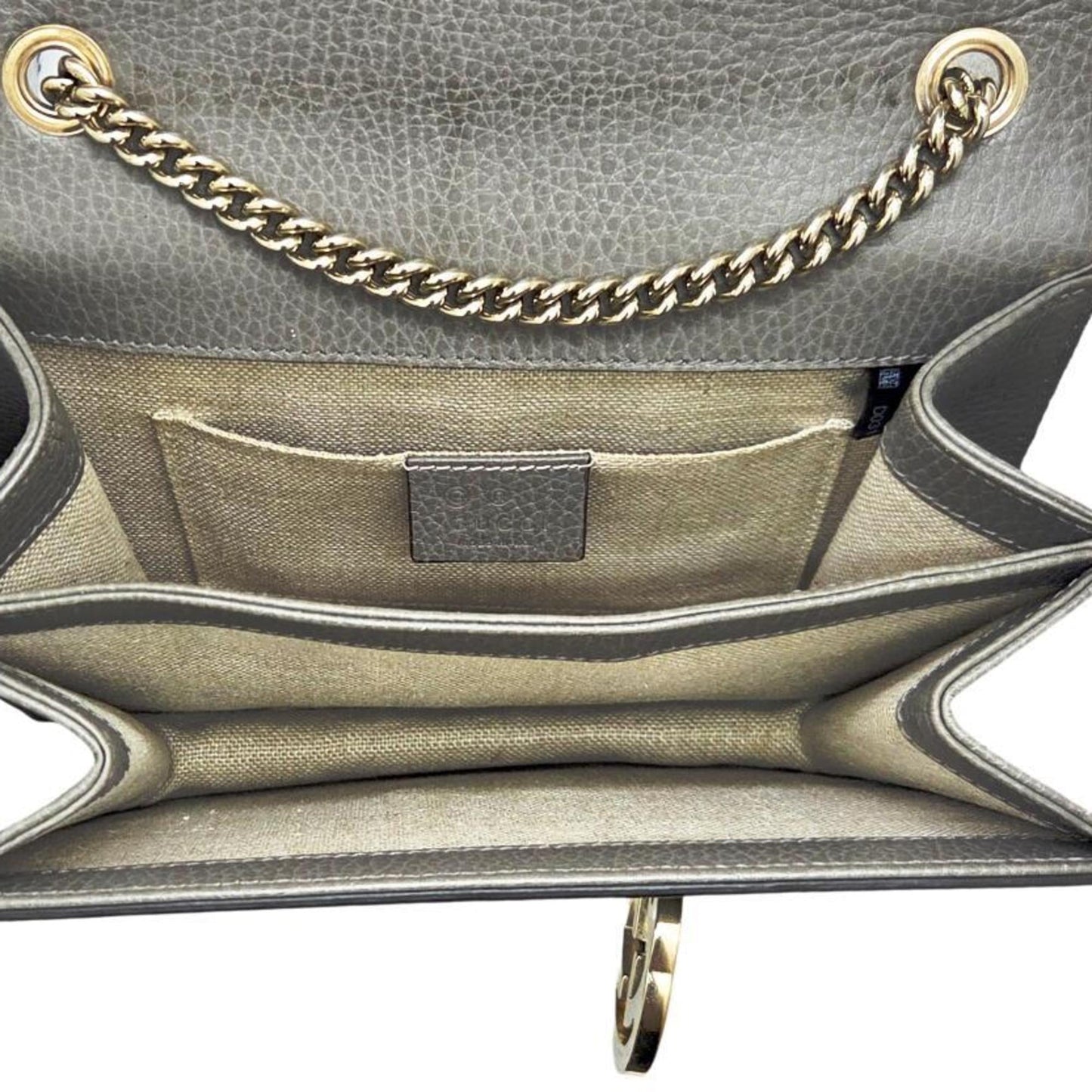 Gucci Gray Leather Shoulder Bag