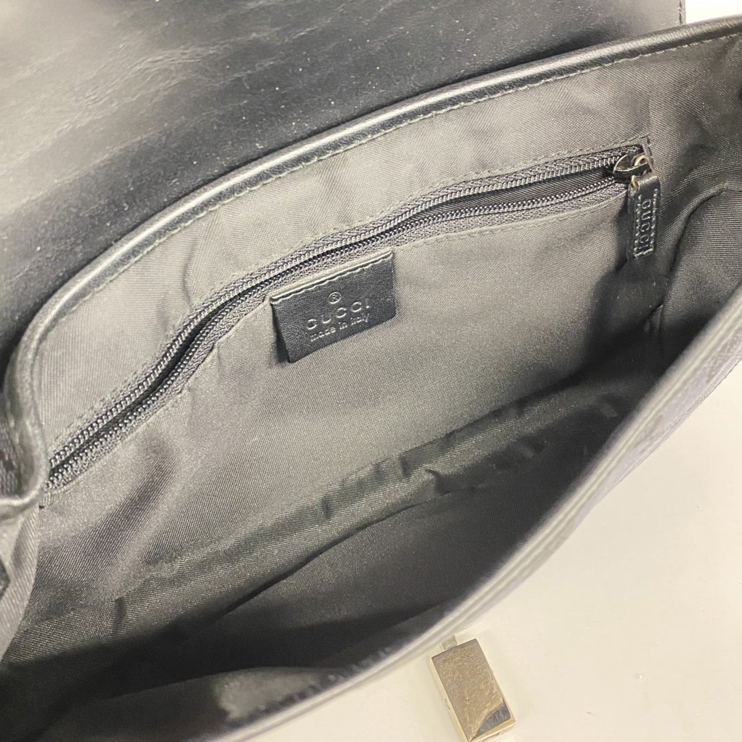 Gucci Black Canvas Shoulder Bag