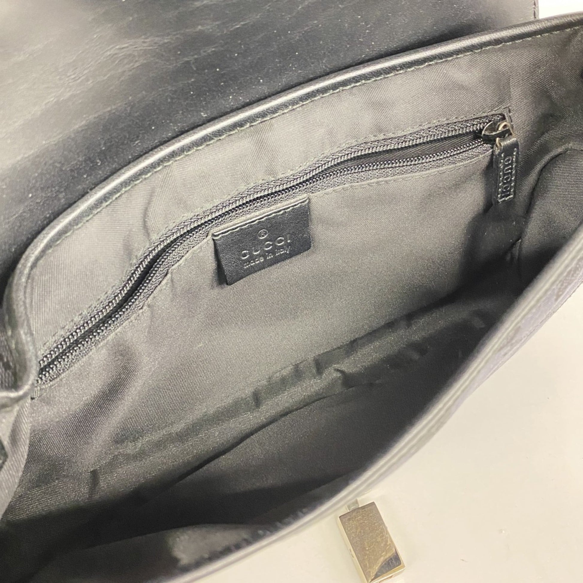 Gucci Black Canvas Shoulder Bag