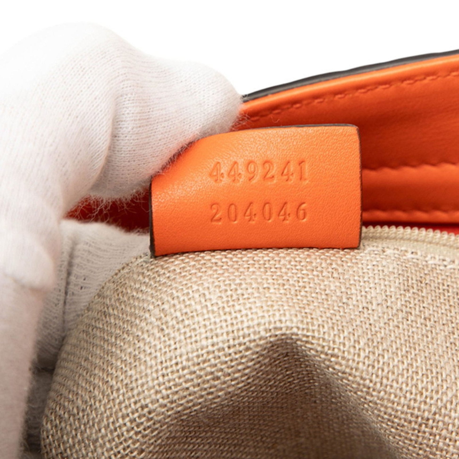 Gucci Orange Leather Handbag Shoulder Bag