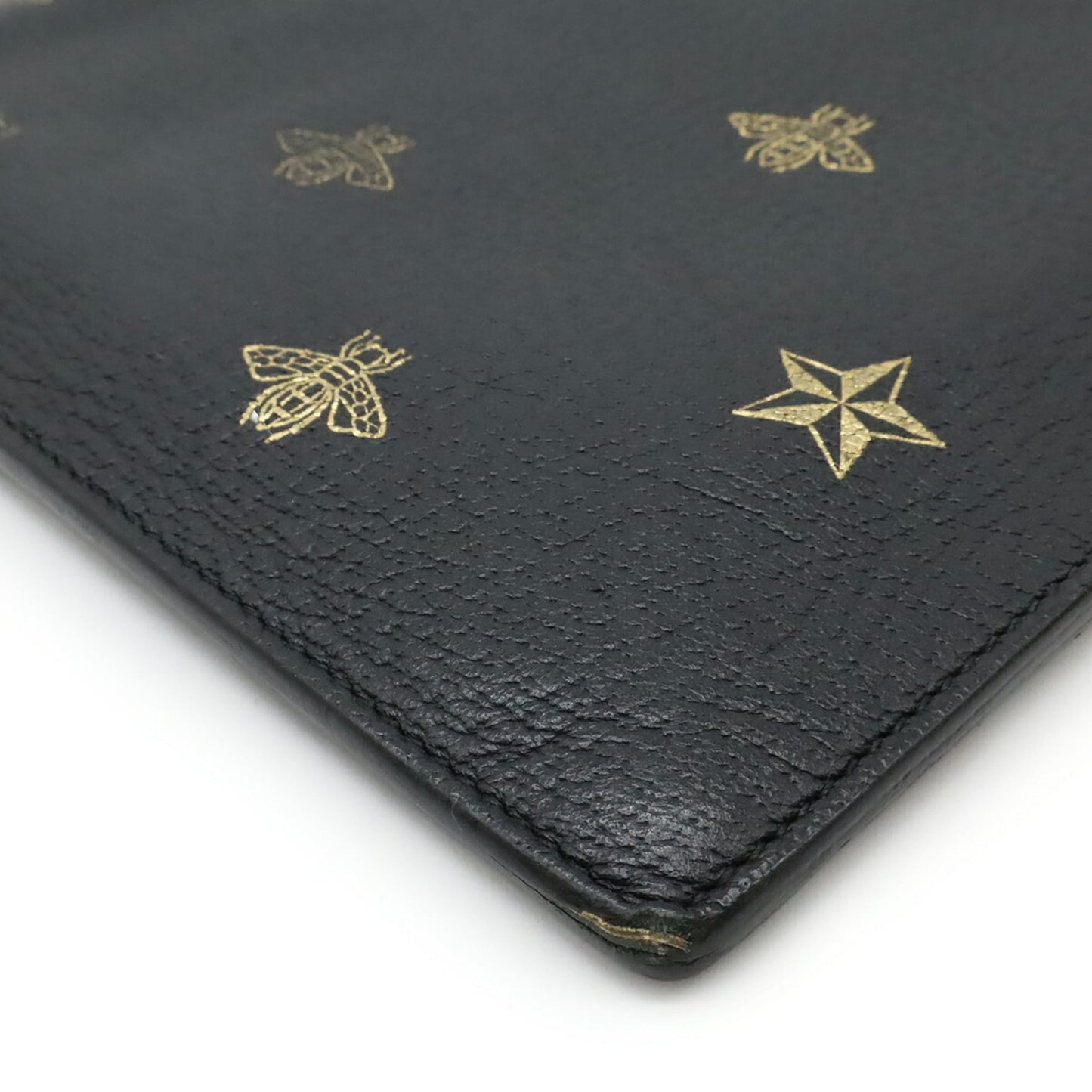Gucci Black Leather Clutch Bag Pouch