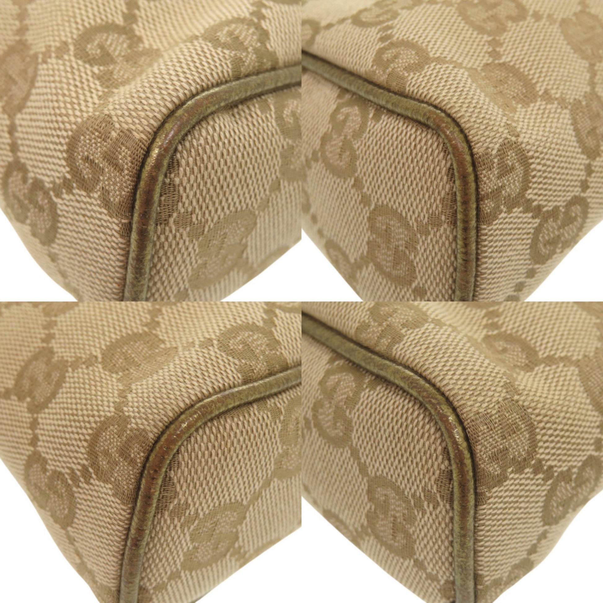 Gucci Beige Gg Canvas Handbag Pouch